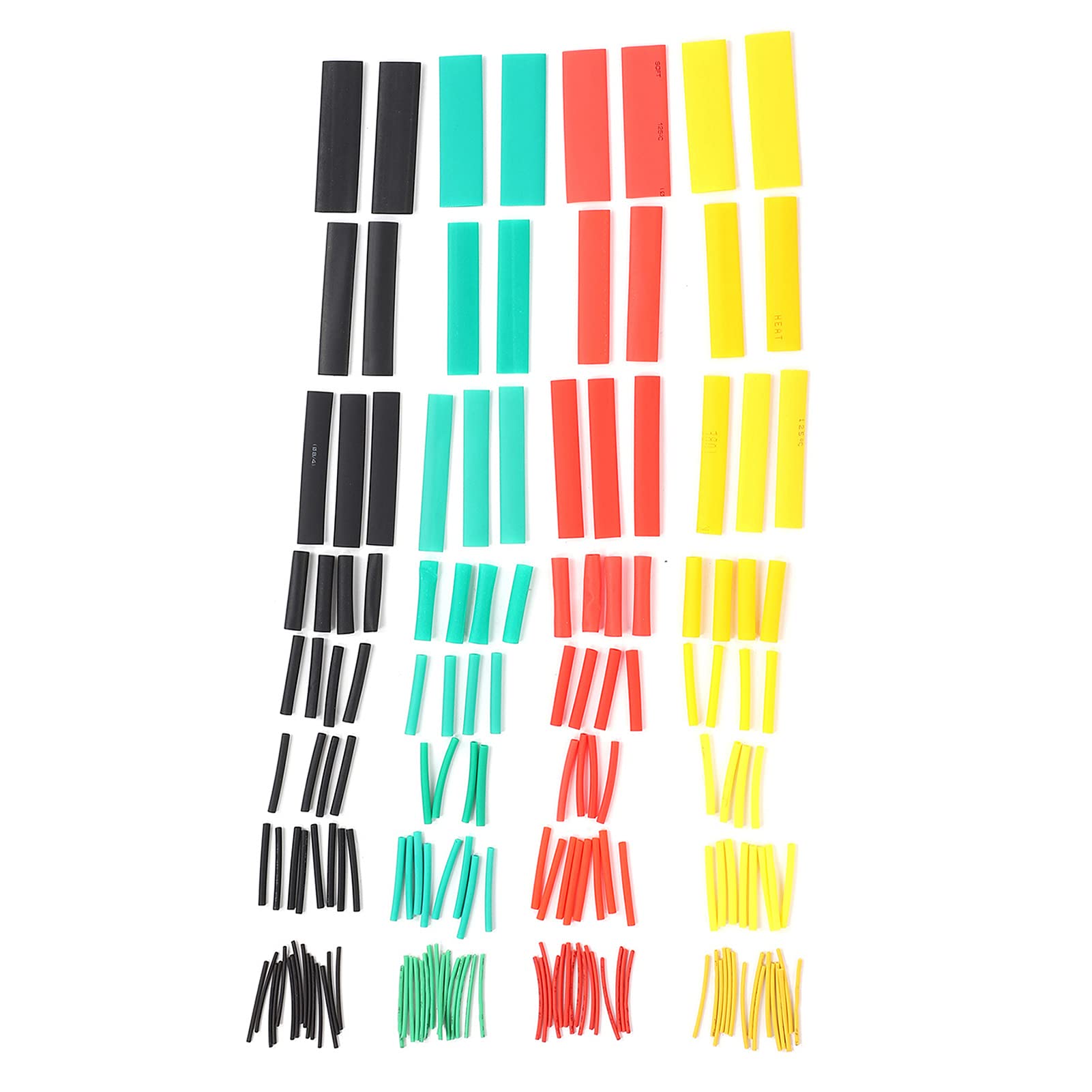FTVOGUE 164Pcs Heat Shrink Tubing Kit - Waterproof Insulation Sleeves for Wire Cables, Electrical Wires & DIY Projects - Assorted Sizes (Black/Red/Blue/Yellow) - Perfect for Home, Automotive & Electronics Repair