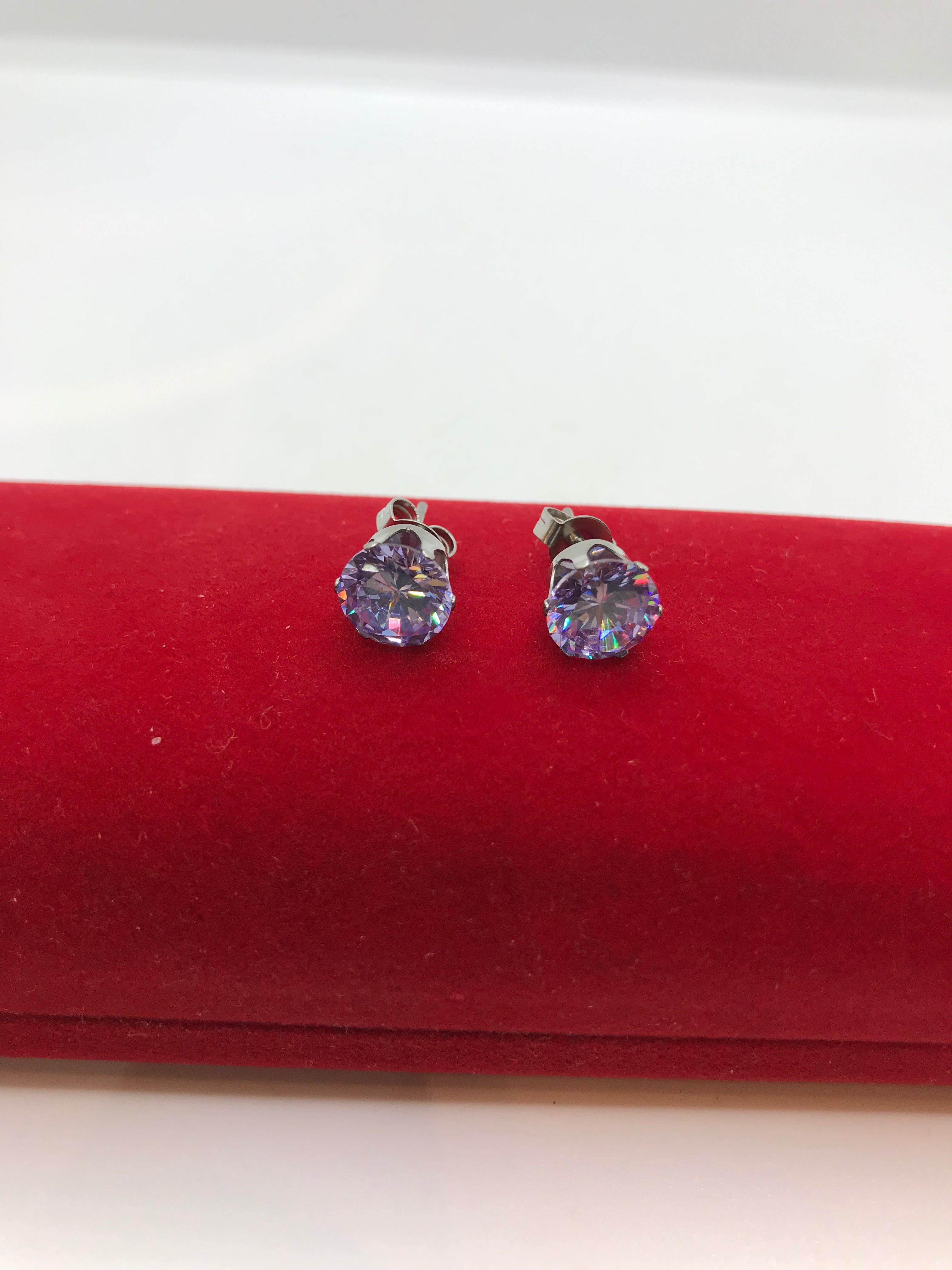 Stainless Steel CZ Stone Stud Earrings for Women - Hypoallergenic Cubic Zirconia Studs for Everyday Wear & Special Occasions