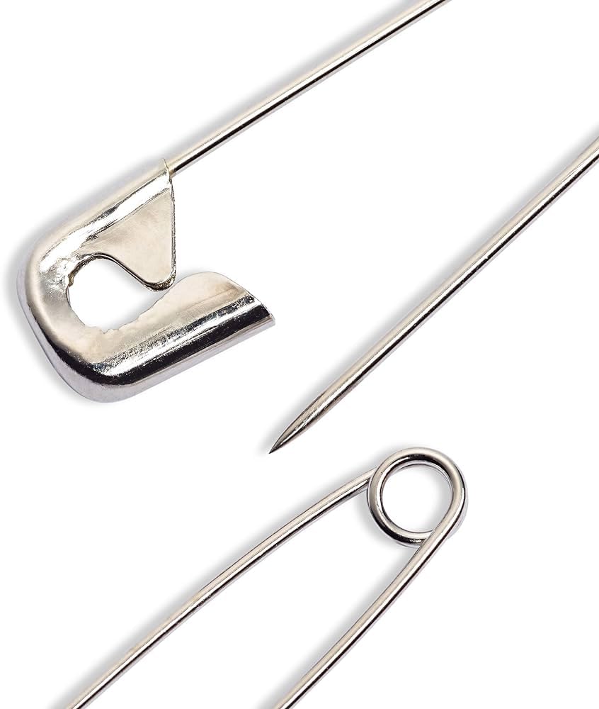 Prym 57mm Steel Silver Safety Pins - Pack of 1000 | Heavy Duty Fasteners for Sewing, Crafts & DIY Projects | Secure Fabrics, Quilts & Garments