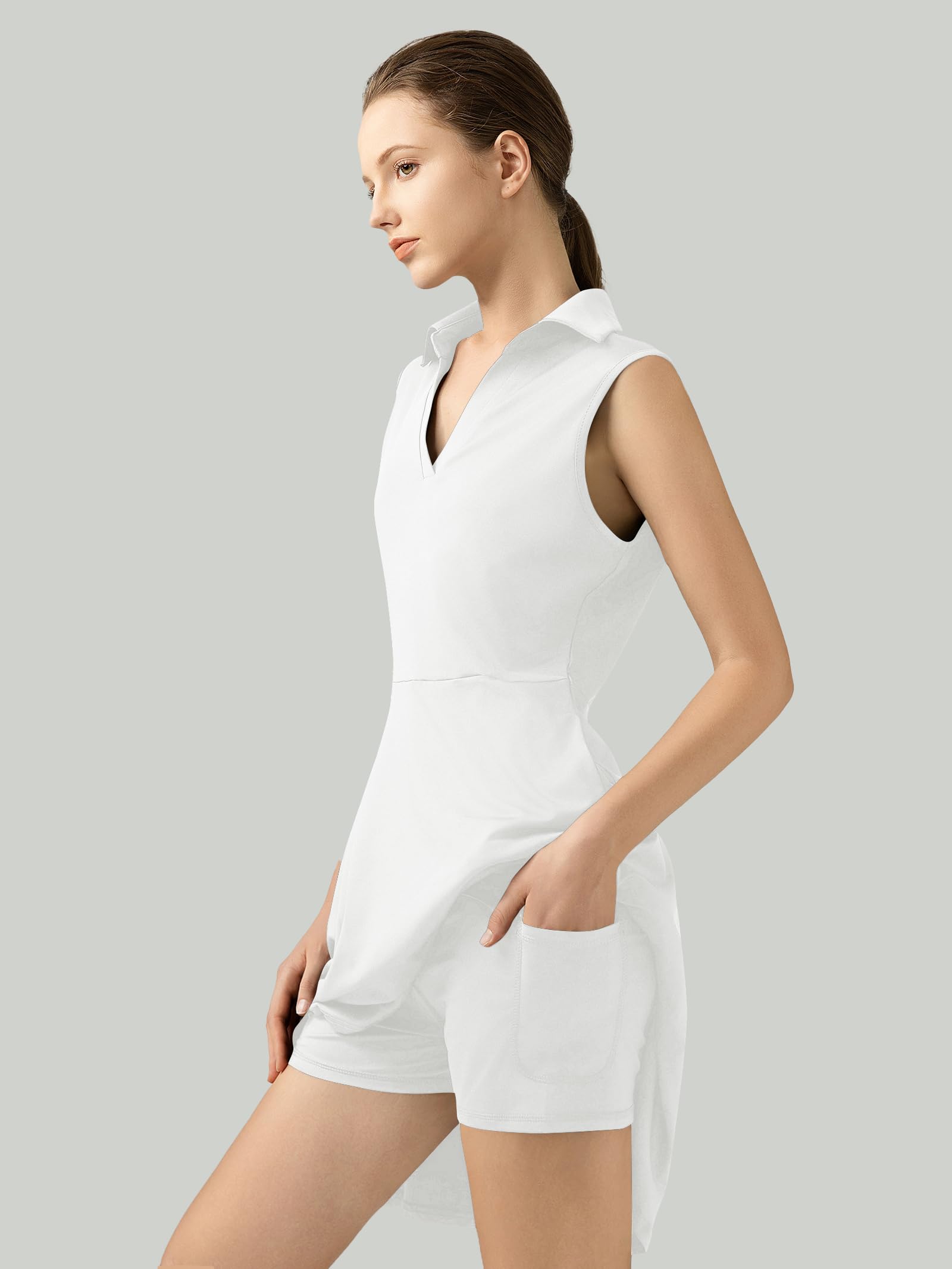 Women's Athletic Dress for Golf & Tennis - Sleeveless Workout Dress with Built-in Shorts | Perfect for Sports, Gym & Casual Wear