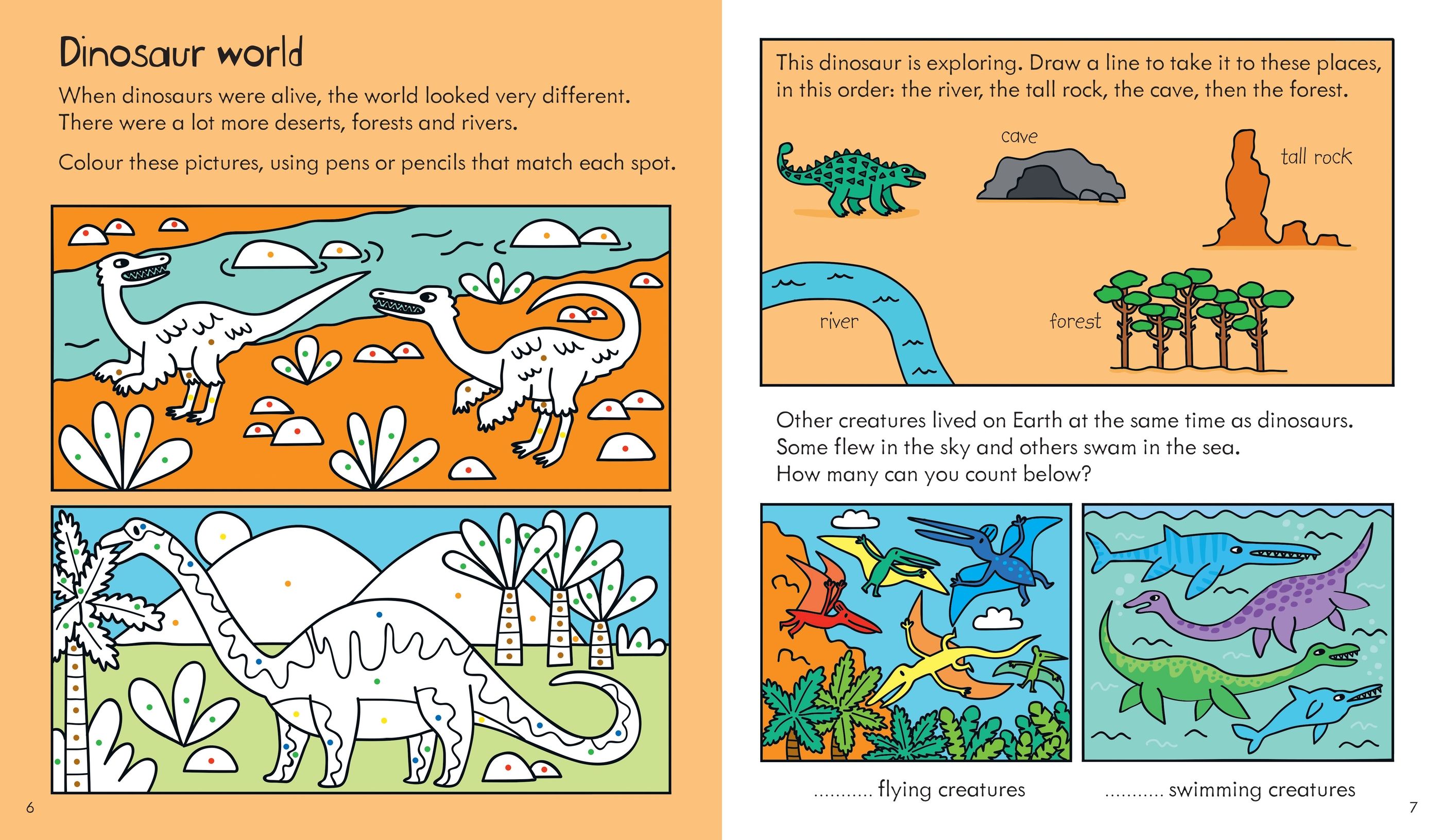 Dinosaur Activity Book for Kids - Usborne Soft Cover | Fun Learning & Playtime Activities for Toddlers & Preschoolers
