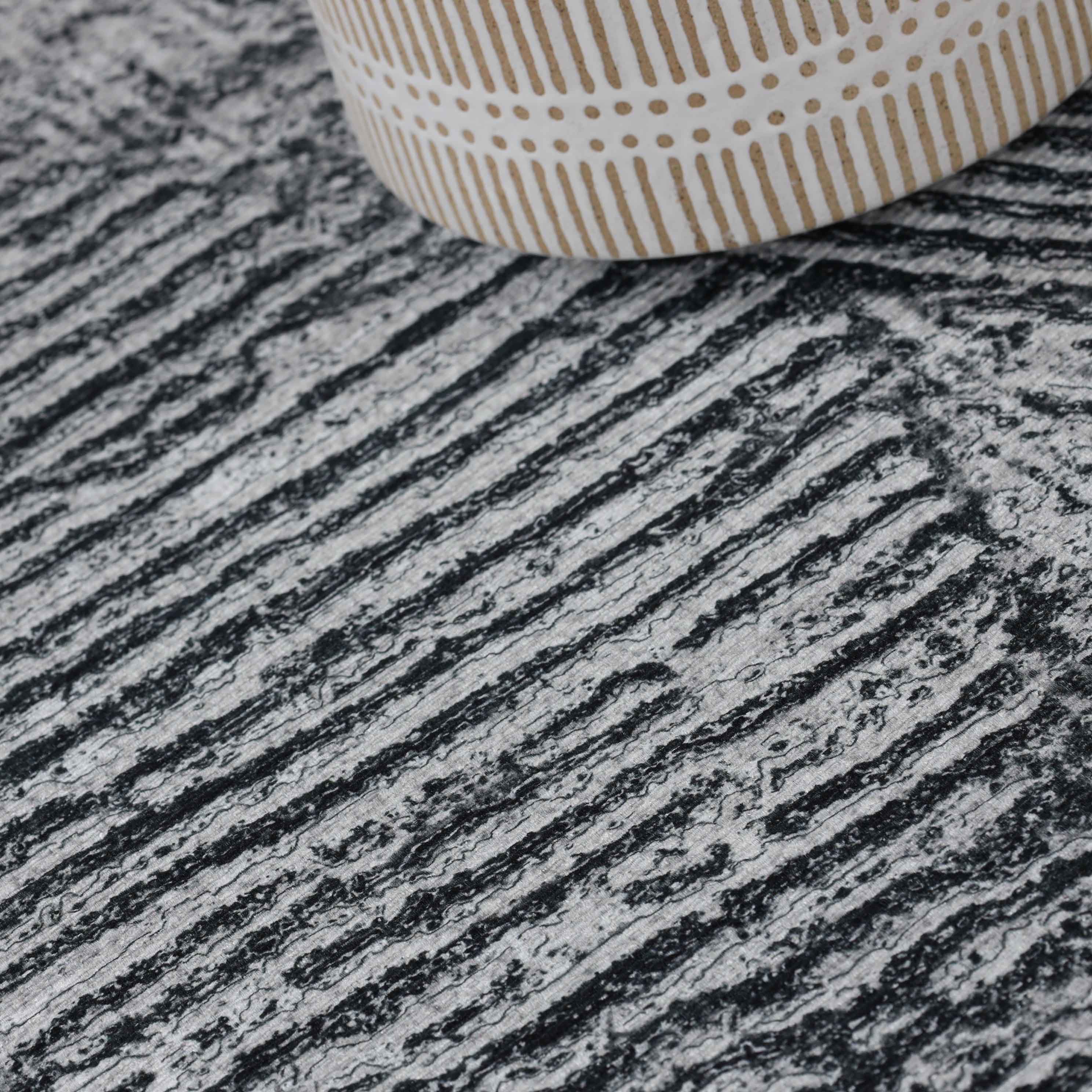 Modern Geometric Power Loomed Indoor Area Rug - Non-Slip Living Room Carpet, Bedroom Runner Rug for Home Decor - Perfect for Living Spaces, Bedrooms & Hallways