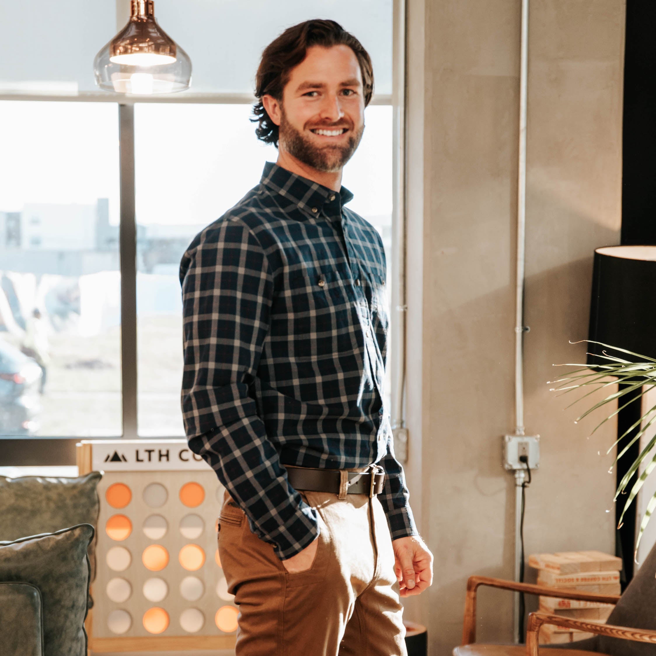 Midtown Long Sleeve Woven Shirt for Men - Comfortable Casual Button Down Shirt | Perfect for Office, Business, and Everyday Wear