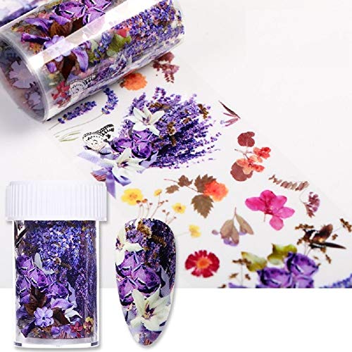 Colorful Flower Nail Foils - DIY Manicure Decals for Nail Art