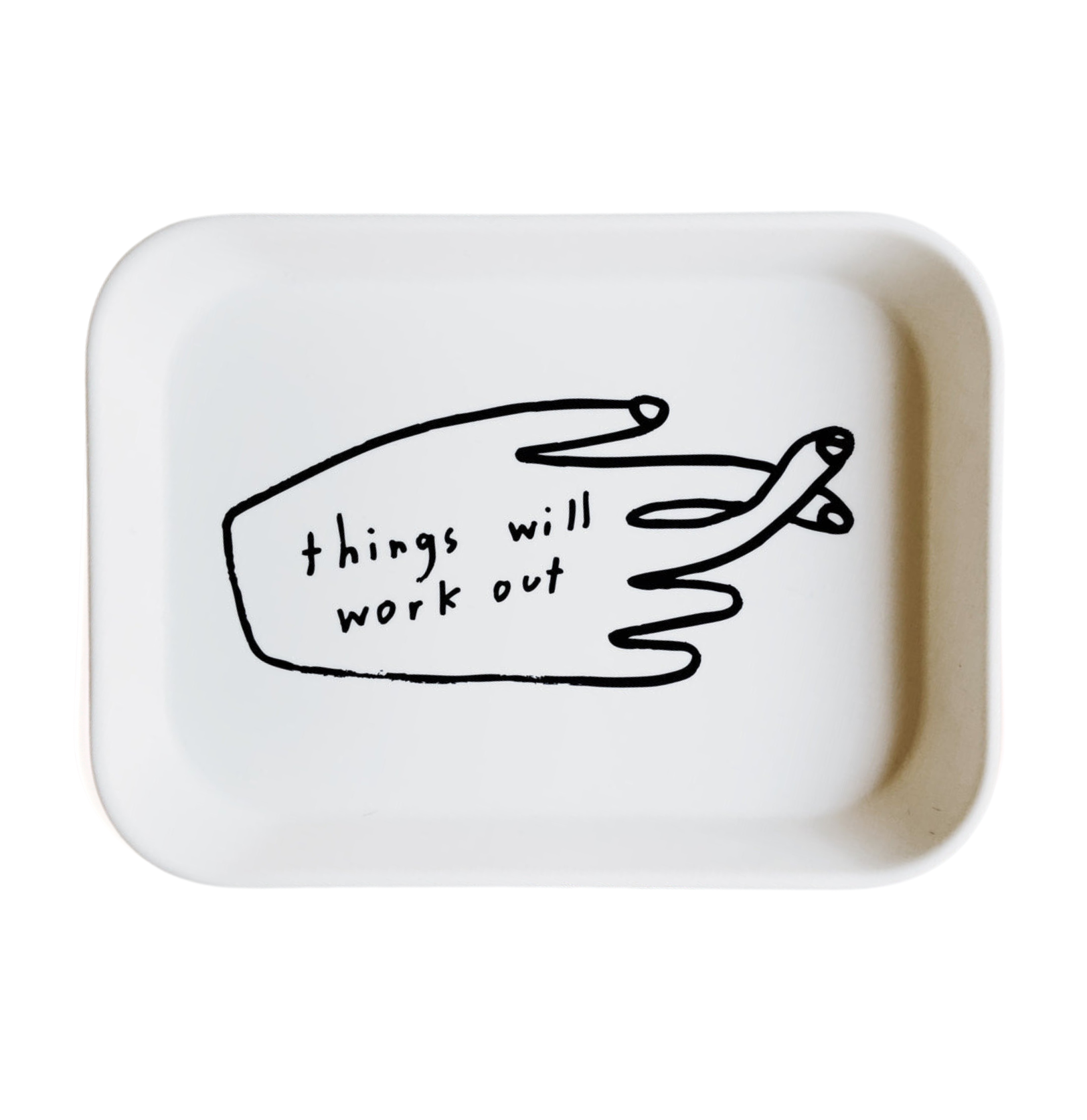 Things Will Work Out Tray - Motivational Desk Organizer for Office & Home - Perfect for Keys, Jewelry, and Small Essentials