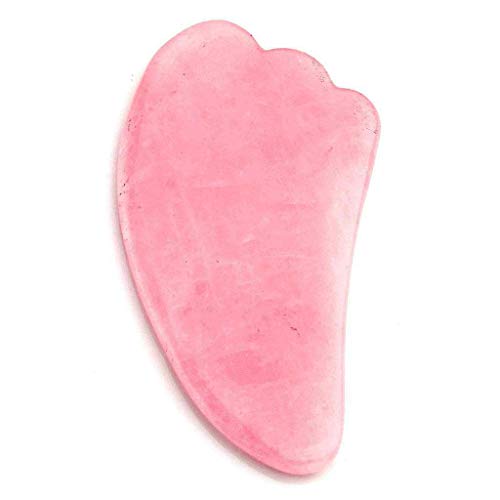 Pink Rose Quartz Gua Sha Board - Triangle Shape Natural Healing Stone for Facial Skincare, Anti-Aging & Wrinkle Reduction, Face Lifting & Lymphatic Drainage | Perfect for Daily Skincare Routine, Spa Treatments & Self-Care Rituals