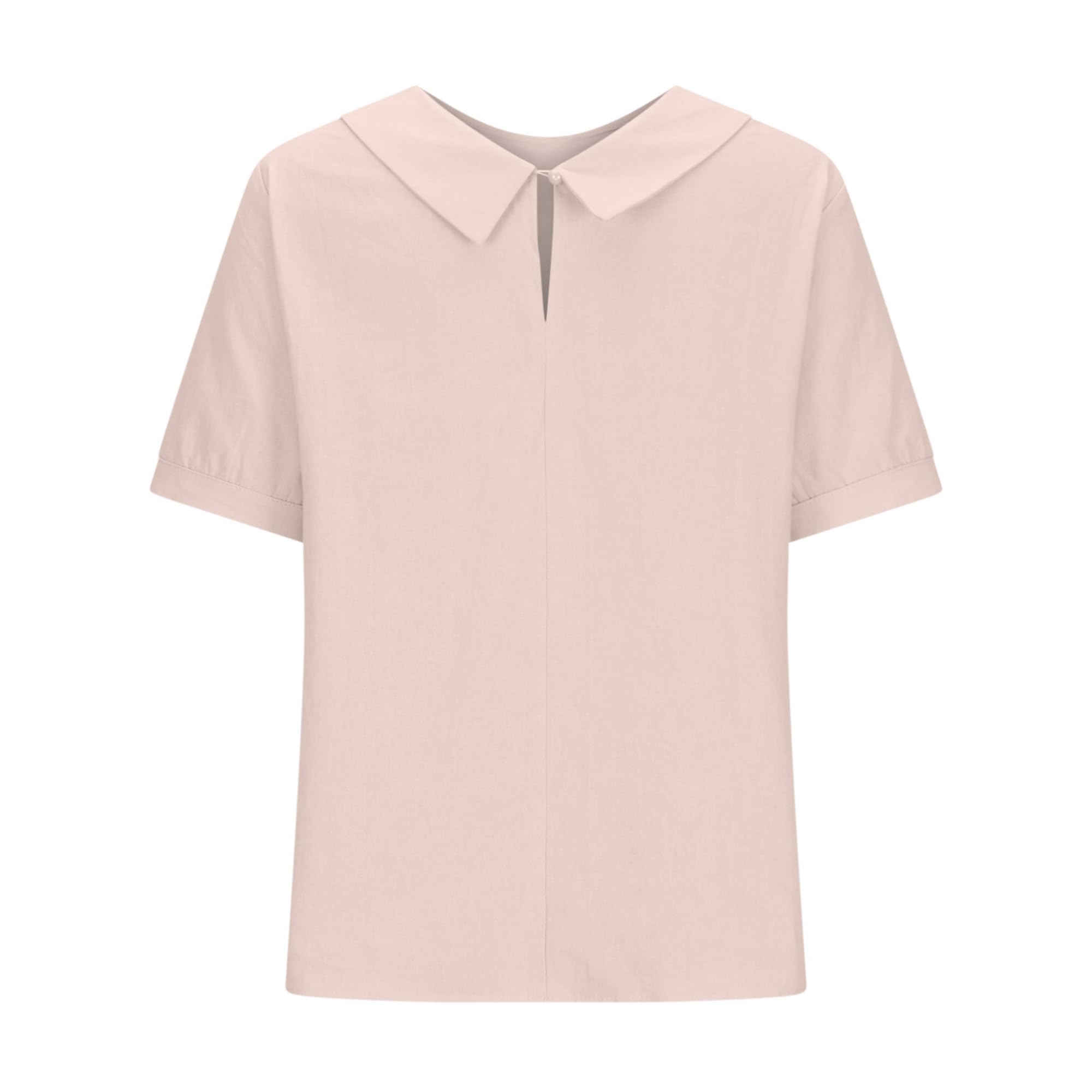 Women's Cotton Peter Pan Collar Blouse - Cute Puff Sleeve Summer Tunic Top for Casual Wear | Perfect for Office, Date Night & Summer Outfits