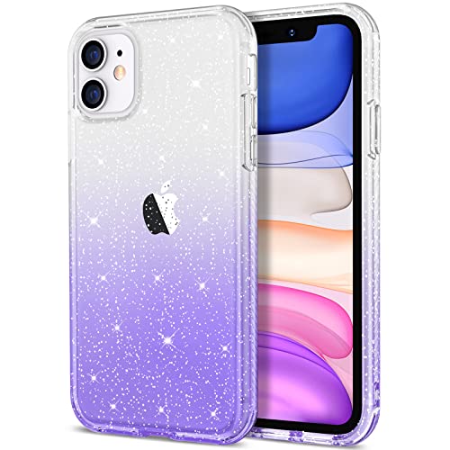 Clear/Purple Glitter