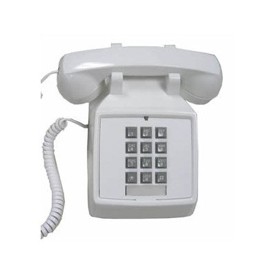 Cortelco 250015-VBA-20M White Corded Office Desk Telephone with Adjustable Volume Control - Perfect for Home Office, Call Centers, and Business Use