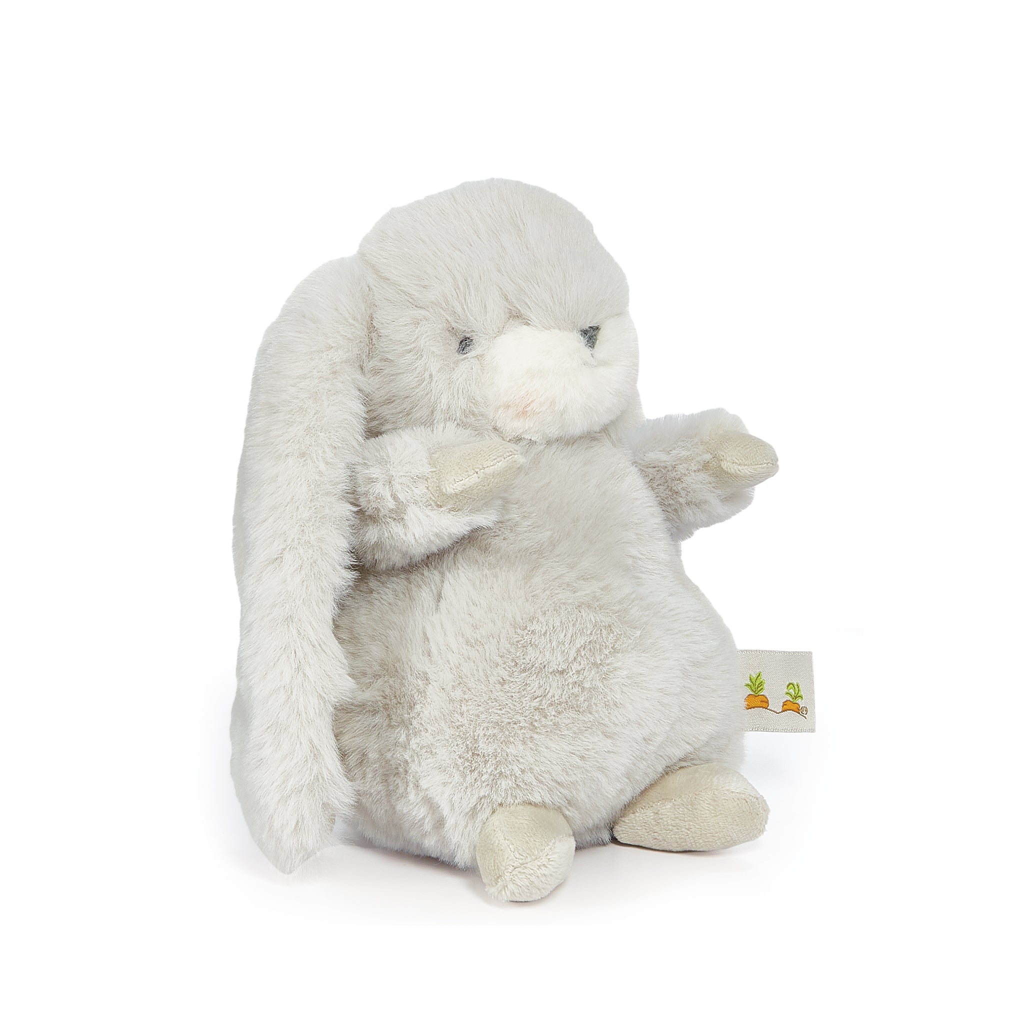 Tiny Nibble 8 Bunny Gray Plush Toy - Soft Stuffed Animal for Kids' Bedroom Decor, Nursery Gift & Cuddling Companion