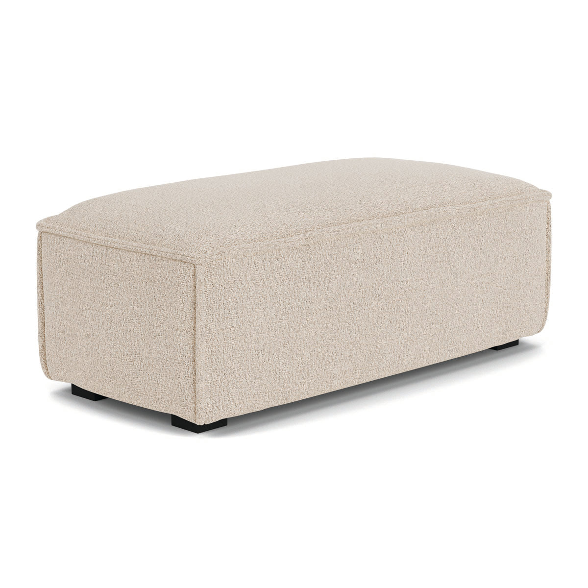 Daphne Boucle Footrest - Soft Plush Ottoman Pouf for Living Room, Bedroom & Office - Comfortable Foot Stool with Modern Design for Relaxing, Reading & Decor