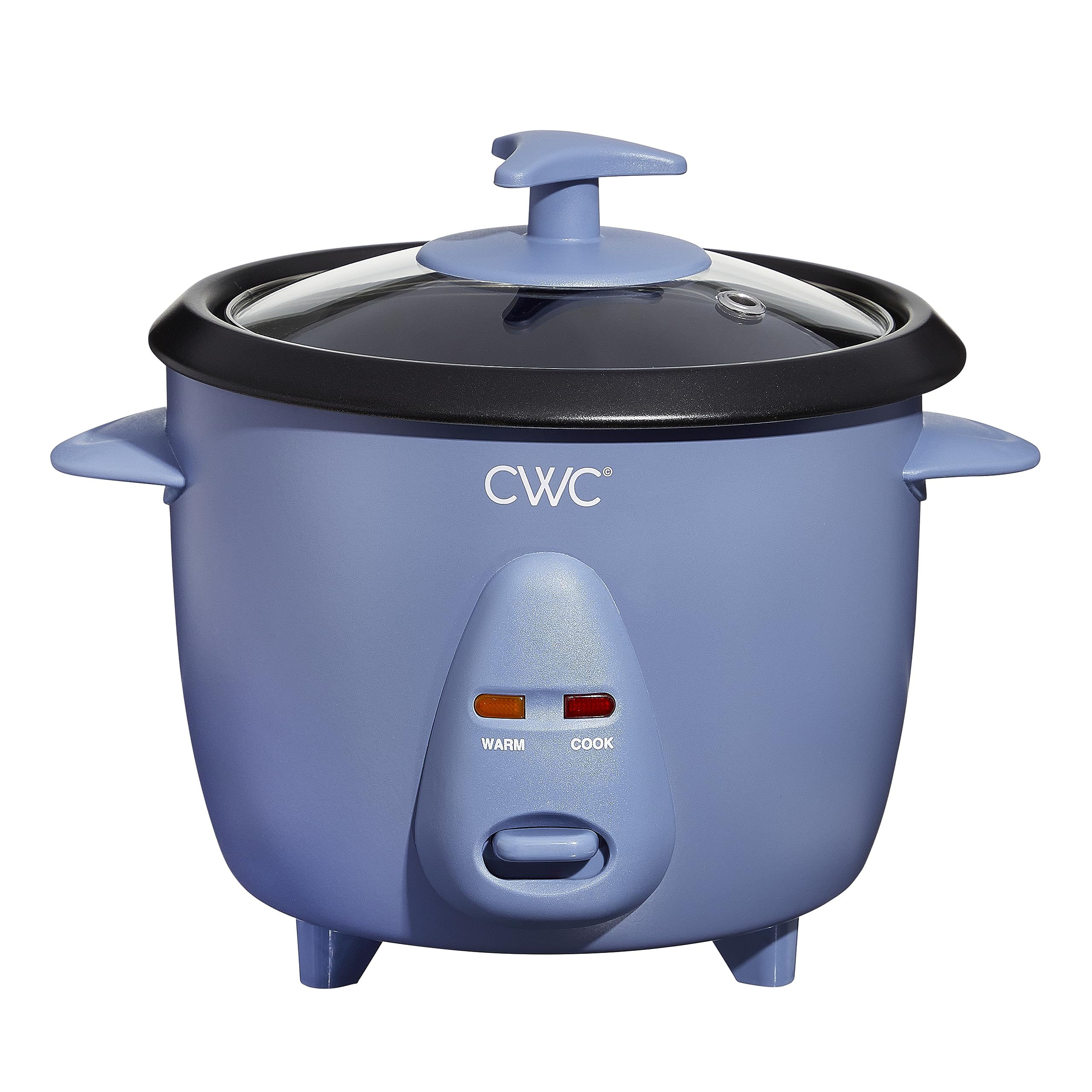 **6 Cup Rice Cooker 300W - Non-Stick Inner Pot, Effortless Cooking for Perfect Rice, Cooks 3 Cups Raw Rice to 6 Cups Cooked (Navy Blue) - Ideal for Small Families, Dorms & Office Use**