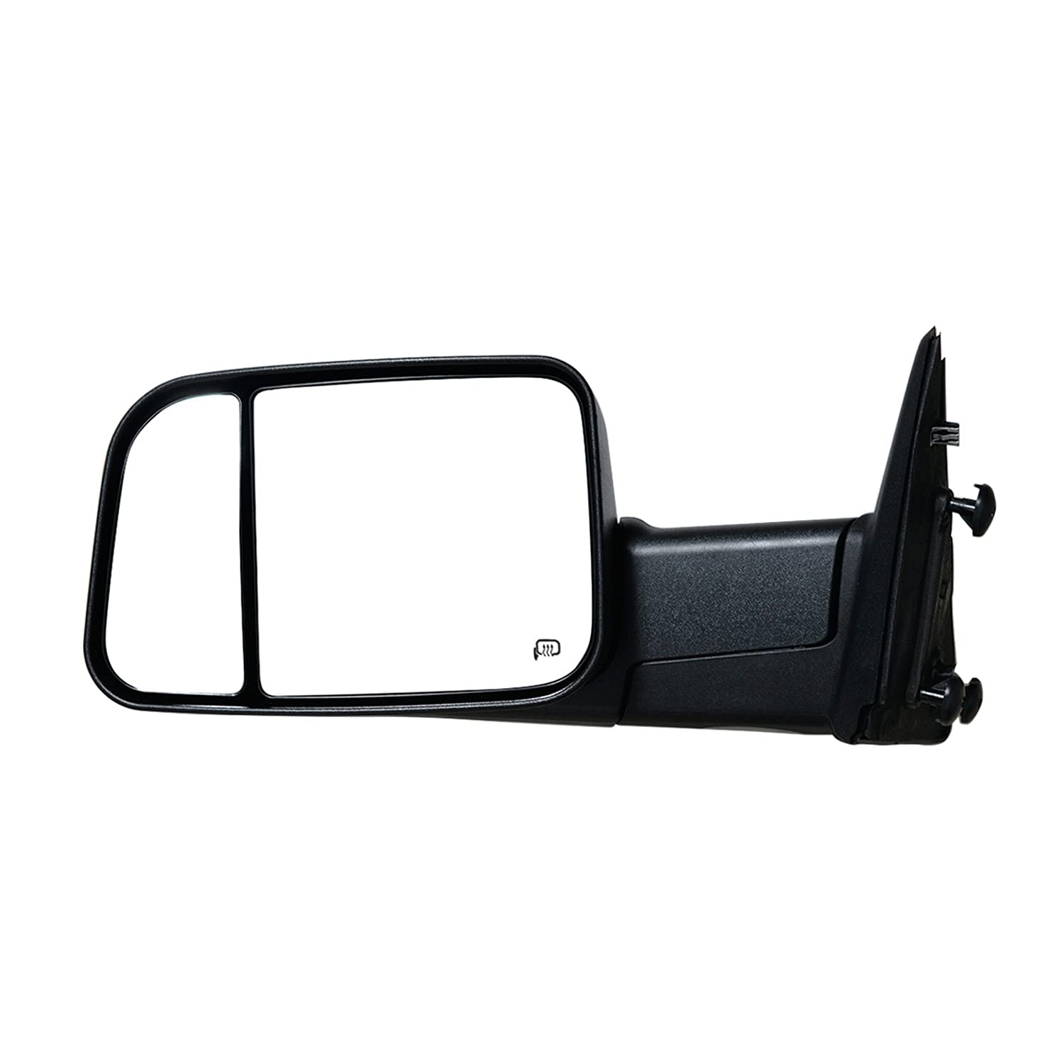 AERDM Black Towing Mirrors with Temperature Sensor & Turn Signal - Compatible with 2009-2015 Ram 1500, 2010-2015 Ram 2500/3500 - Puddle Lights & Durable Housing - Perfect for Night Driving & Heavy-Duty Towing