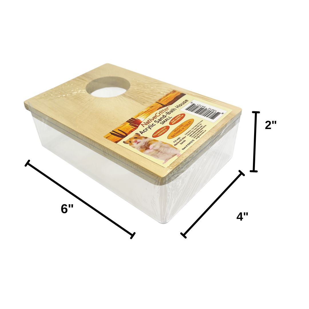 Premium Acrylic Sand Bath for Reptiles & Small Pets - Transparent Habitat for Bearded Dragons, Geckos & Snakes - Ideal for Basking, Digging & Natural Behavior Stimulation