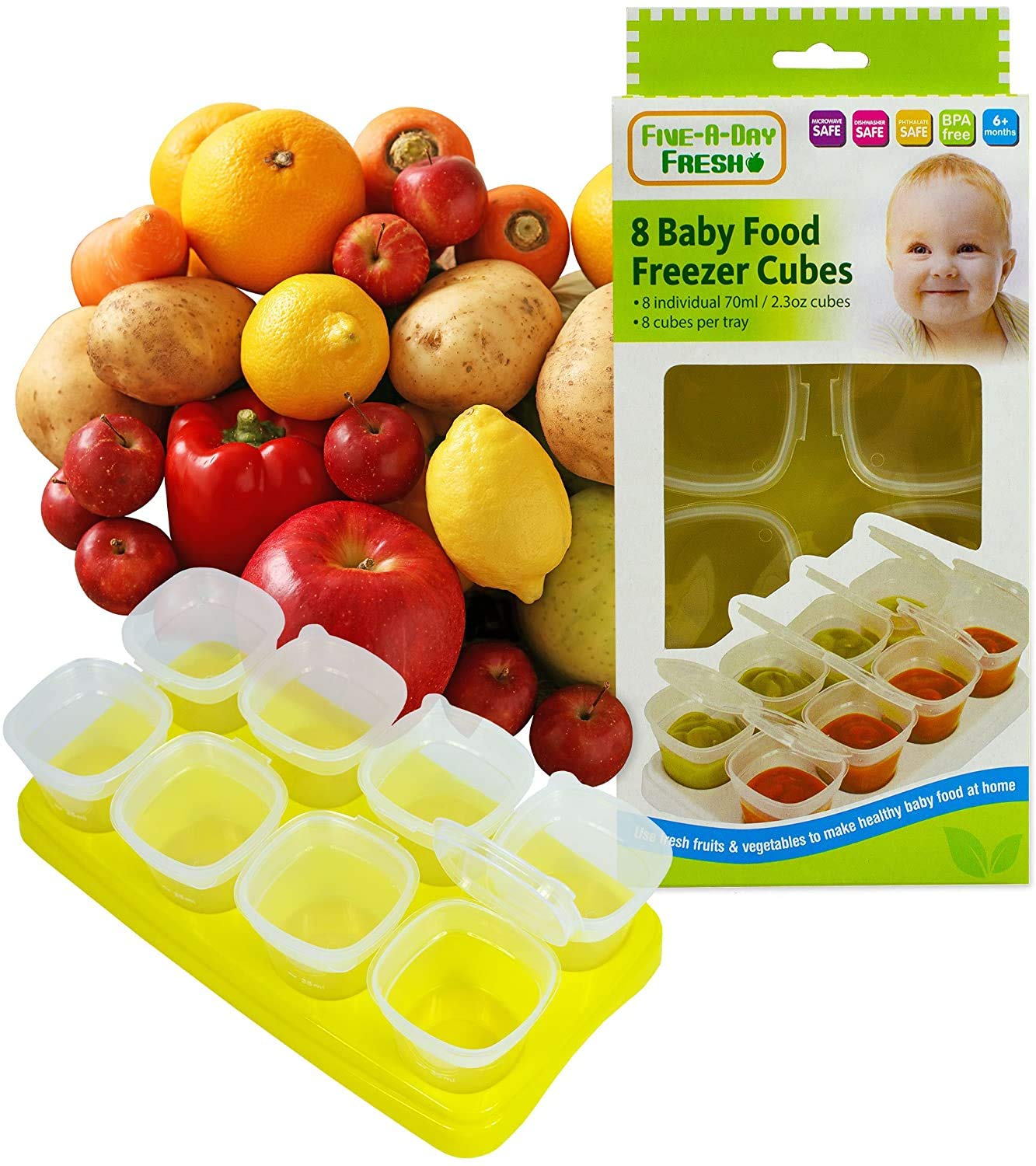 BPA Free Baby Food Freezer Trays - Silicone Weaning Food Storage Containers with Lids for Puree & Breast Milk - Perfect for Homemade Baby Food & Meal Prep