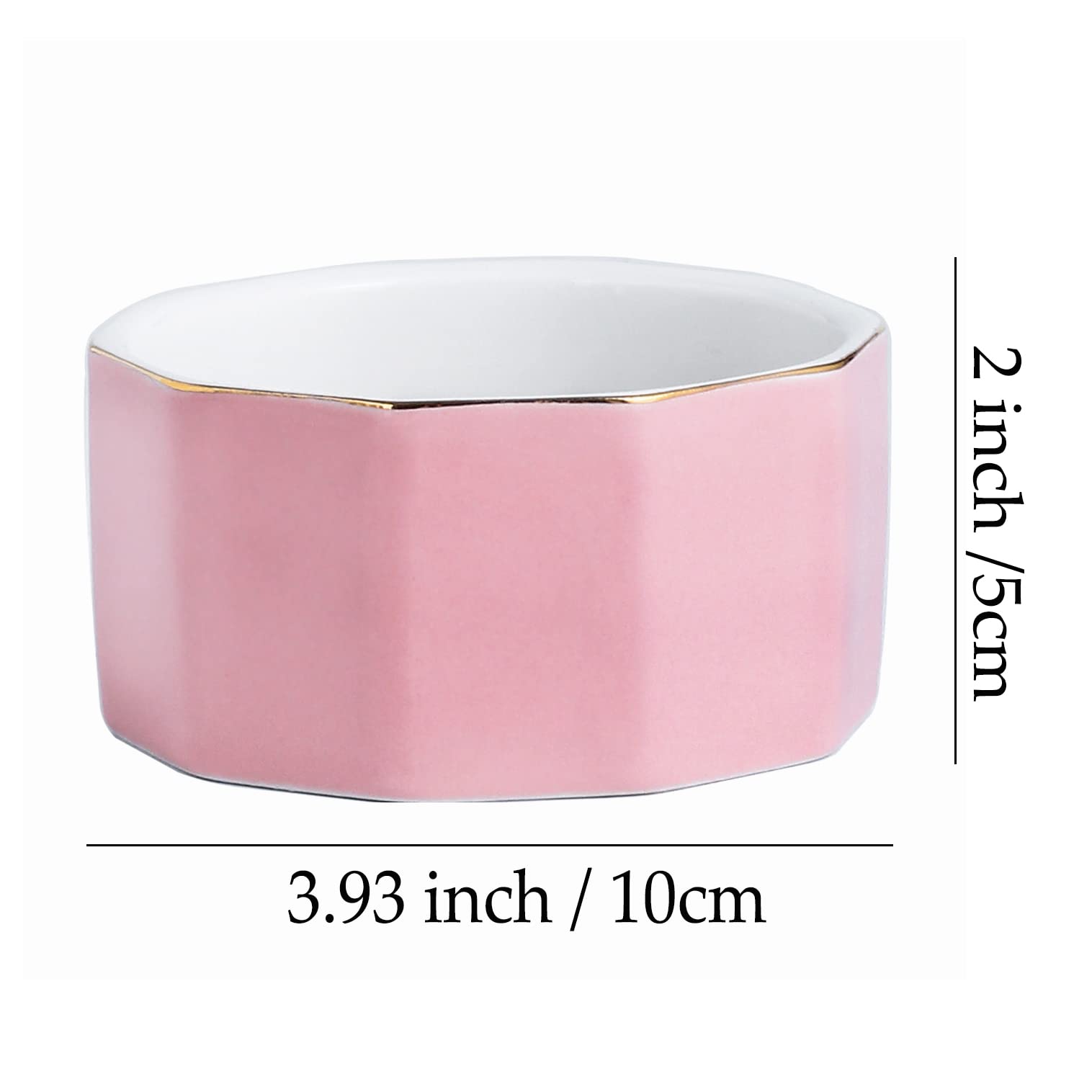 Ceramic Marble Paper Clip Holder - Stylish Desk Organizer for Office Supplies, Binder Clips & Stationery (Pink) | Perfect for Home Office, School & Workspace Organization