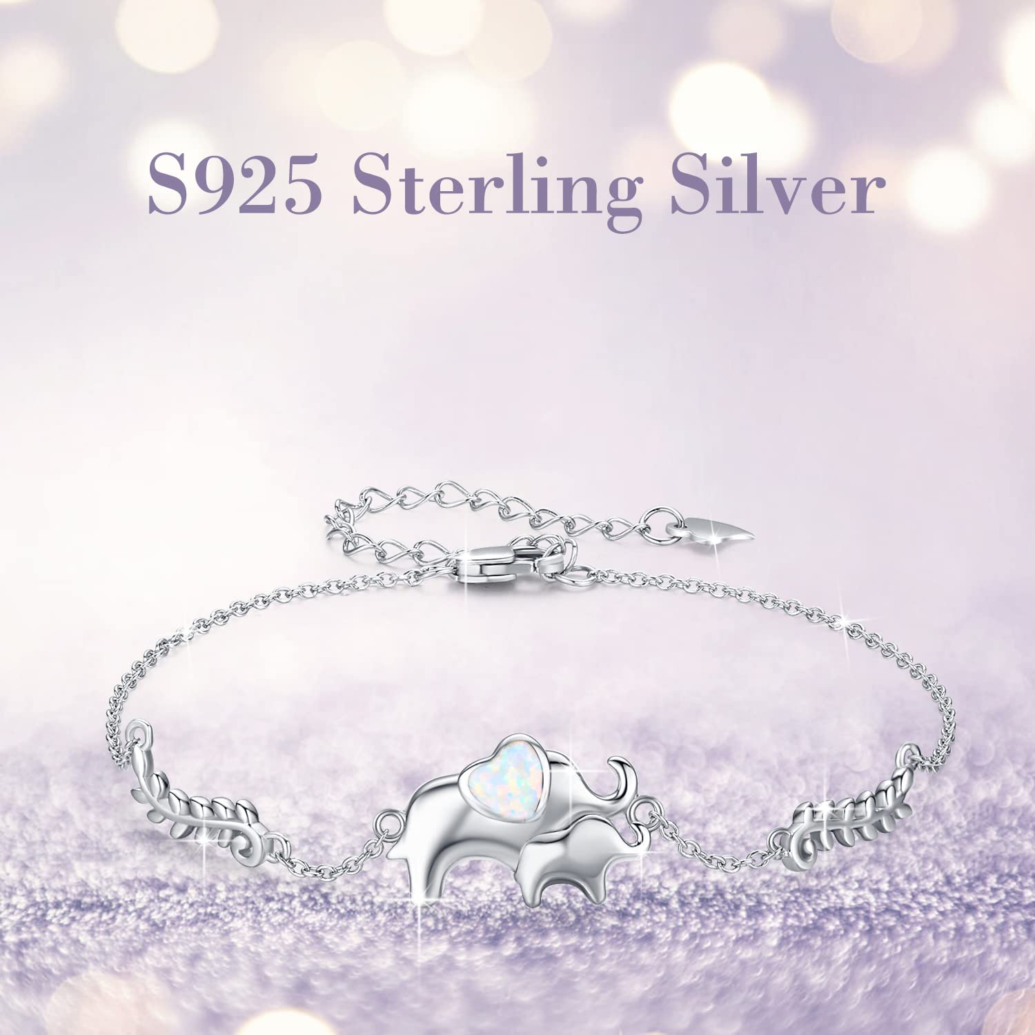 925 Sterling Silver Bracelet for Women - Dinosaur, Rose, Hummingbird, Infinite Love & Elephant Charms | Animal Jewelry Gift for Girlfriend, Wife, Daughter | Perfect for Birthdays, Anniversaries & Special Occasions