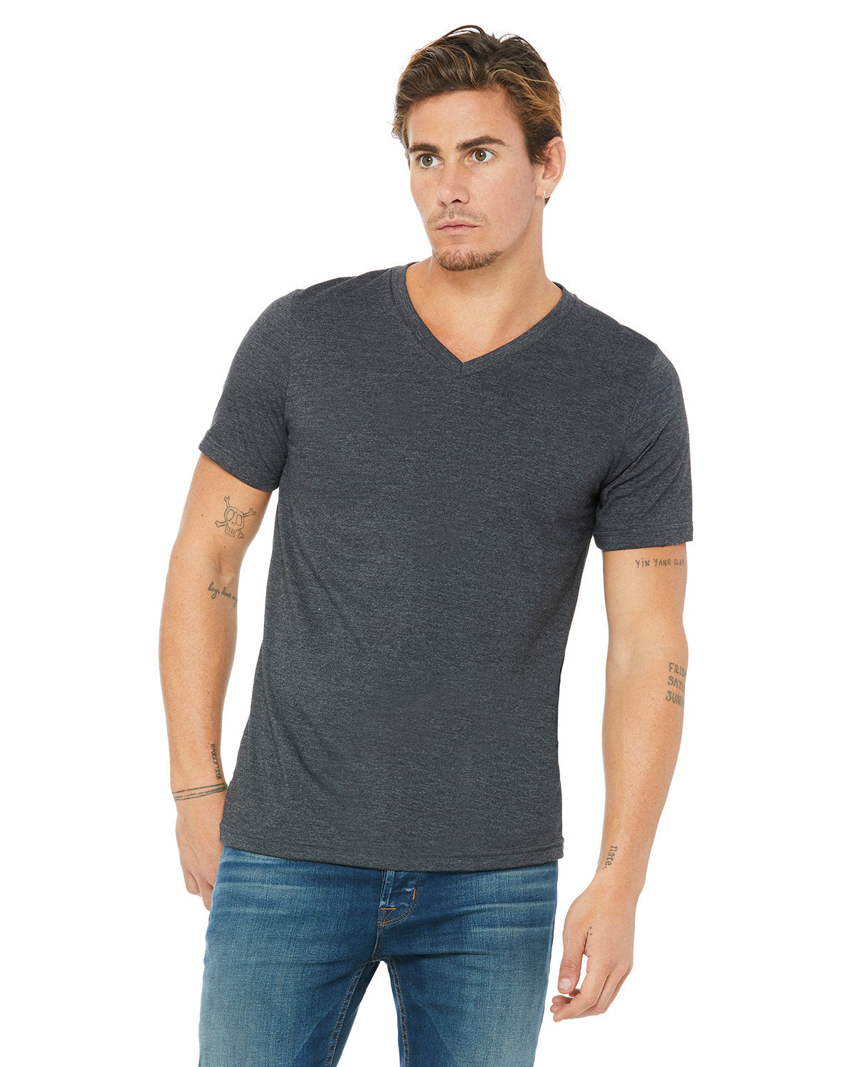 Bella + Canvas 3005 Unisex Jersey Short Sleeve V-Neck T-Shirt - Soft Cotton Tee for Men & Women - Perfect for Casual Wear, Screen Printing, and Everyday Outfits