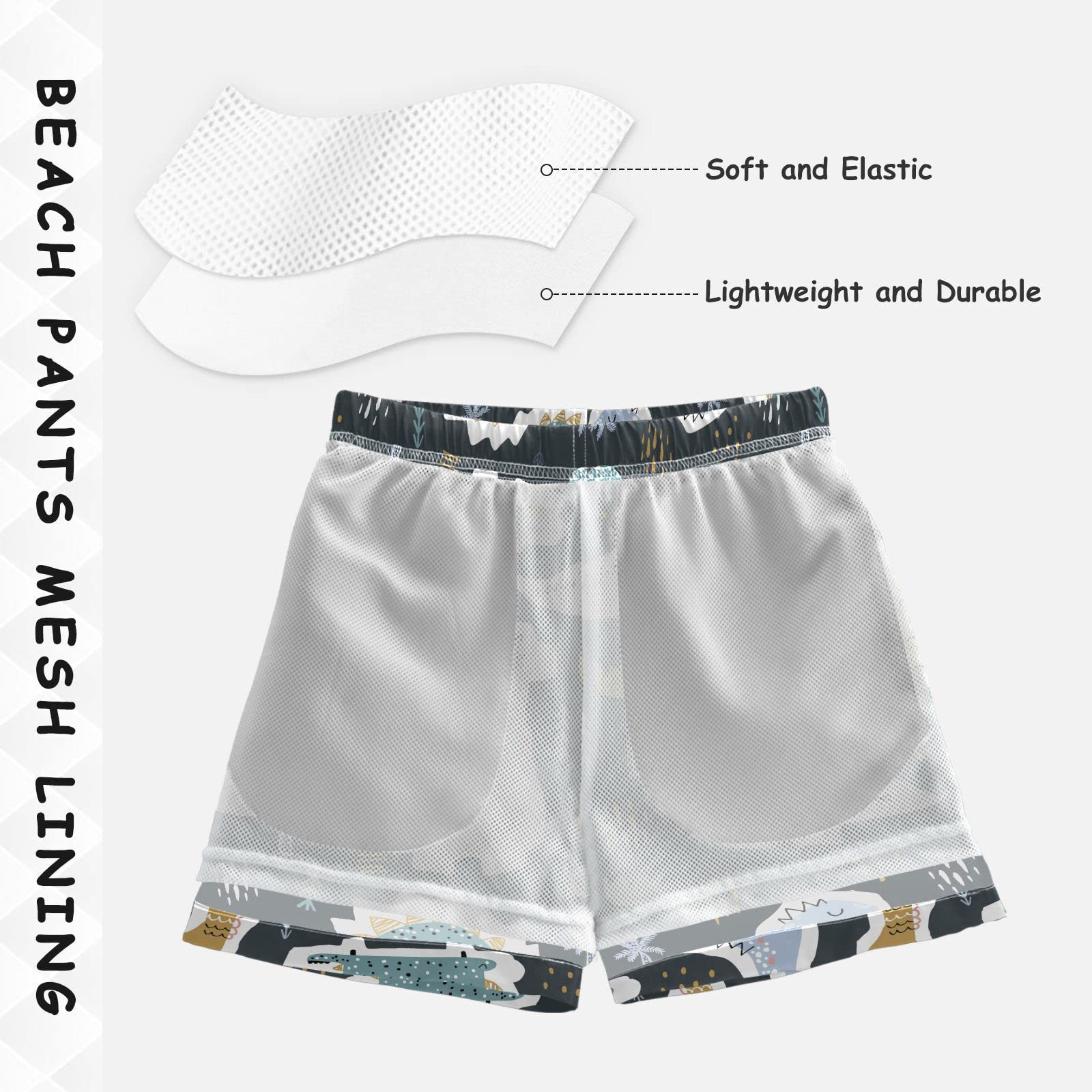 **Boys Swim Trunks with Leopard Print - Quick-Dry Beach Board Shorts for Kids & Toddlers - Perfect for Swimming, Surfing, and Summer Vacations**