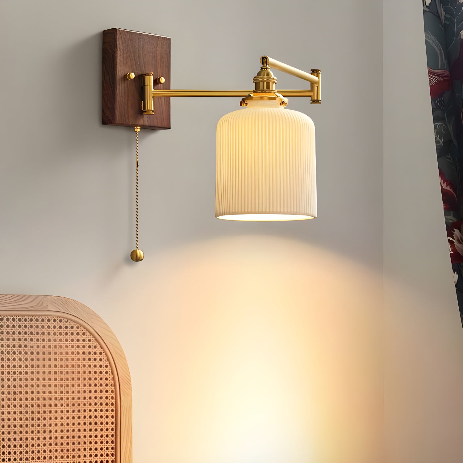 Modern Ceramic Geometric Wall Lamp - Minimalist Home Decor for Living Room, Bedroom & Office - Stylish Ambient Lighting for Indoor Spaces