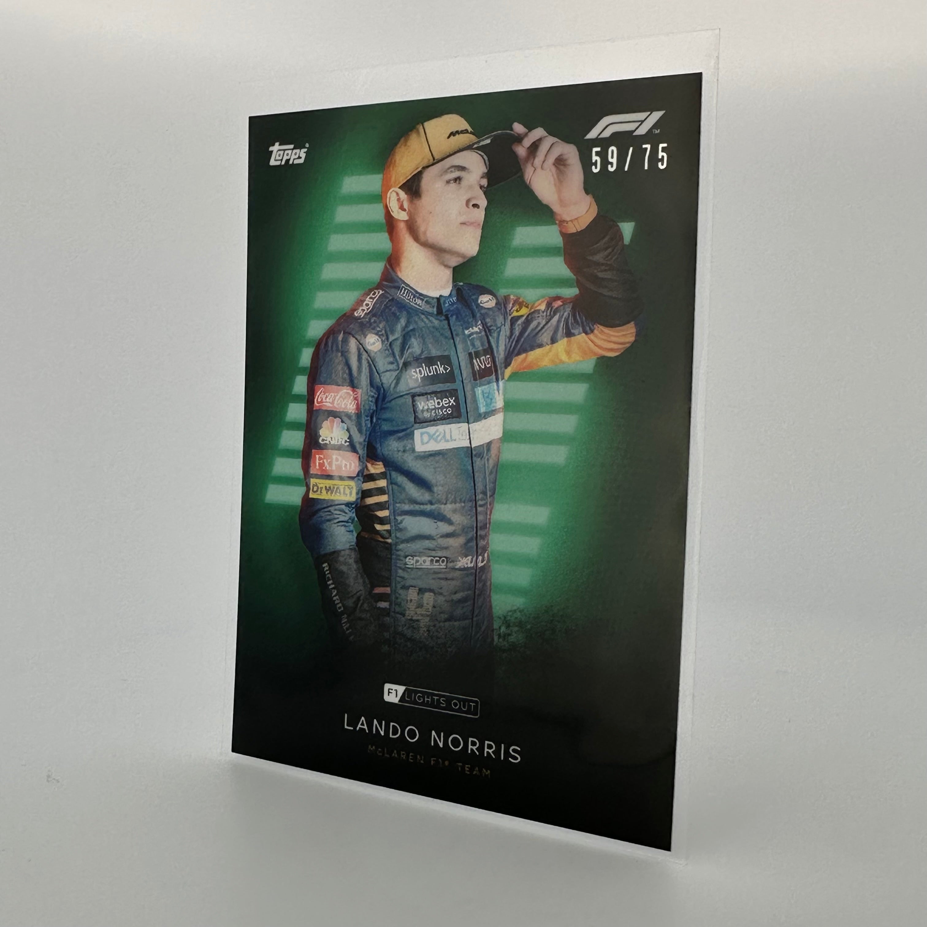 75 Lando Norris Racing Drivers Green Parallel Card - Collectible Memorabilia for F1 Fans, Sports Enthusiasts & Gift Ideas