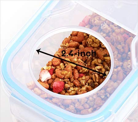 Komax Biokips 2-Piece Airtight Food Storage Containers Set – BPA-Free Cereal Dispenser for Dry Foods – 135 oz Pantry Organization Solution for Kitchen, Office & Dorm Use