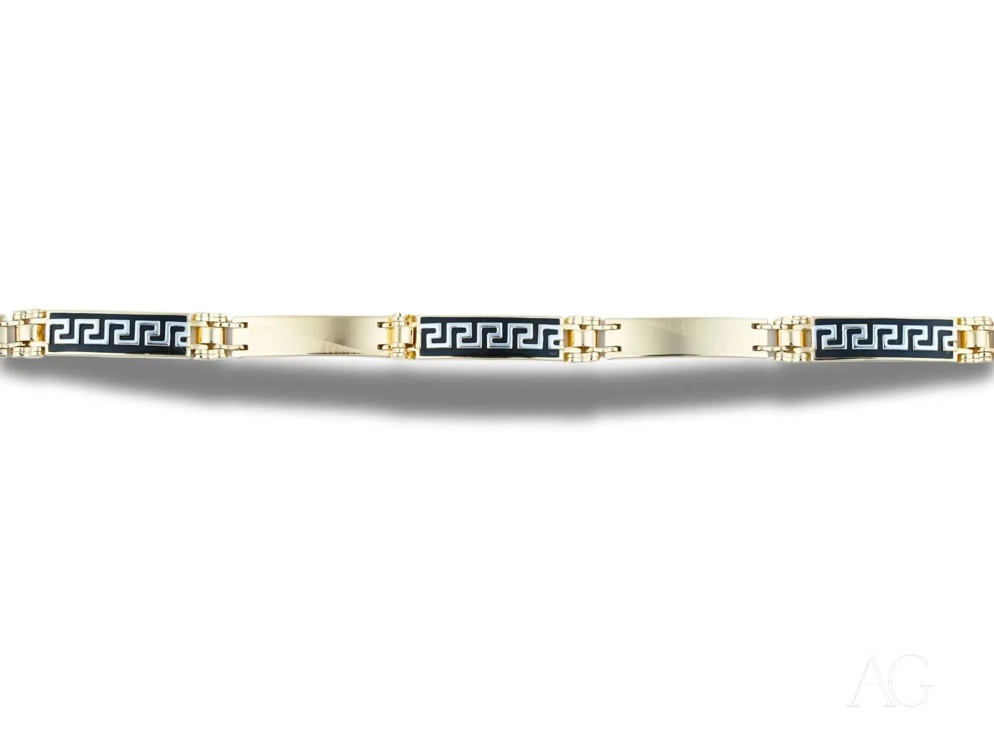 18K Gold & White Gold Men's Bracelet - Elegant & Durable Jewelry for Gifts, Weddings & Special Occasions