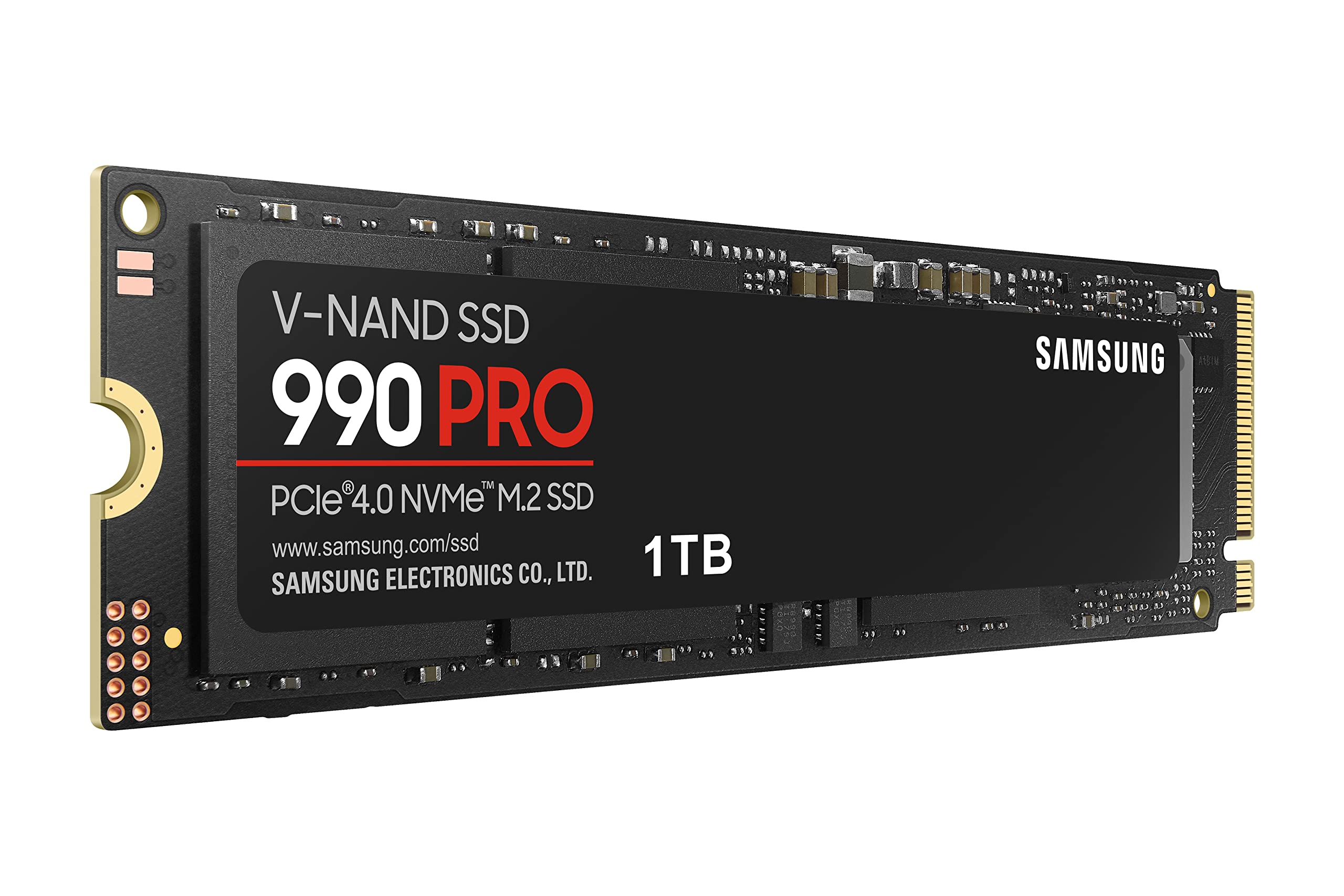 SAMSUNG 990 PRO 1TB PCIe 4.0 NVMe M.2 Internal SSD - Up to 7,450MB/s Read Speed for Gaming PC, Workstation & Content Creation - High Performance Solid State Drive for Laptops & Desktops (MZ-V9P1T0B/AM) - Perfect for 4K Video Editing, Game Loading & Data Intensive Applications