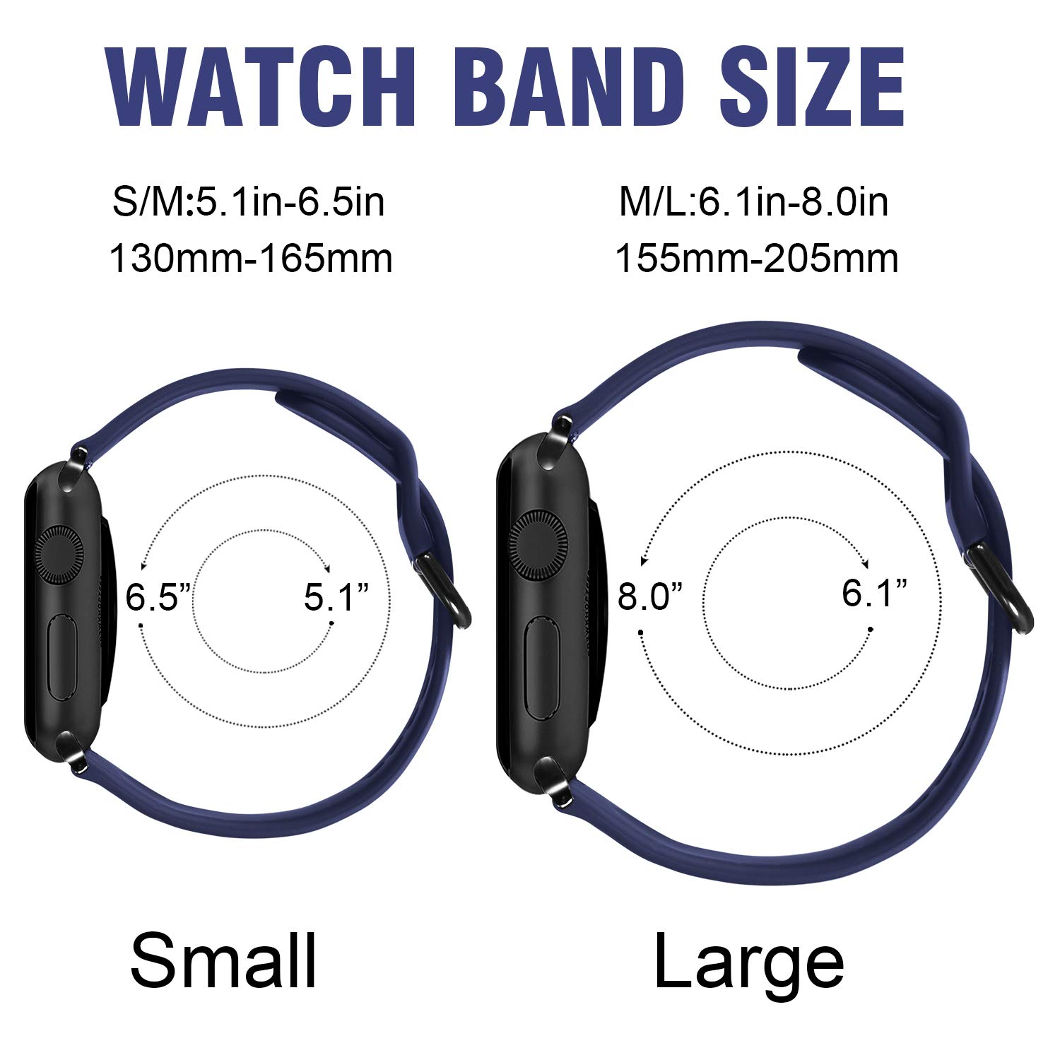 Premium Soft Silicone Replacement Bands for Apple Watch 38mm 40mm 41mm 42mm 44mm 45mm - 2 Pack Sport Wristbands Compatible with iWatch SE Series 7/6/5/4/3/2/1 - Unisex Design for Women & Men - Perfect for Workouts, Running & Everyday Wear