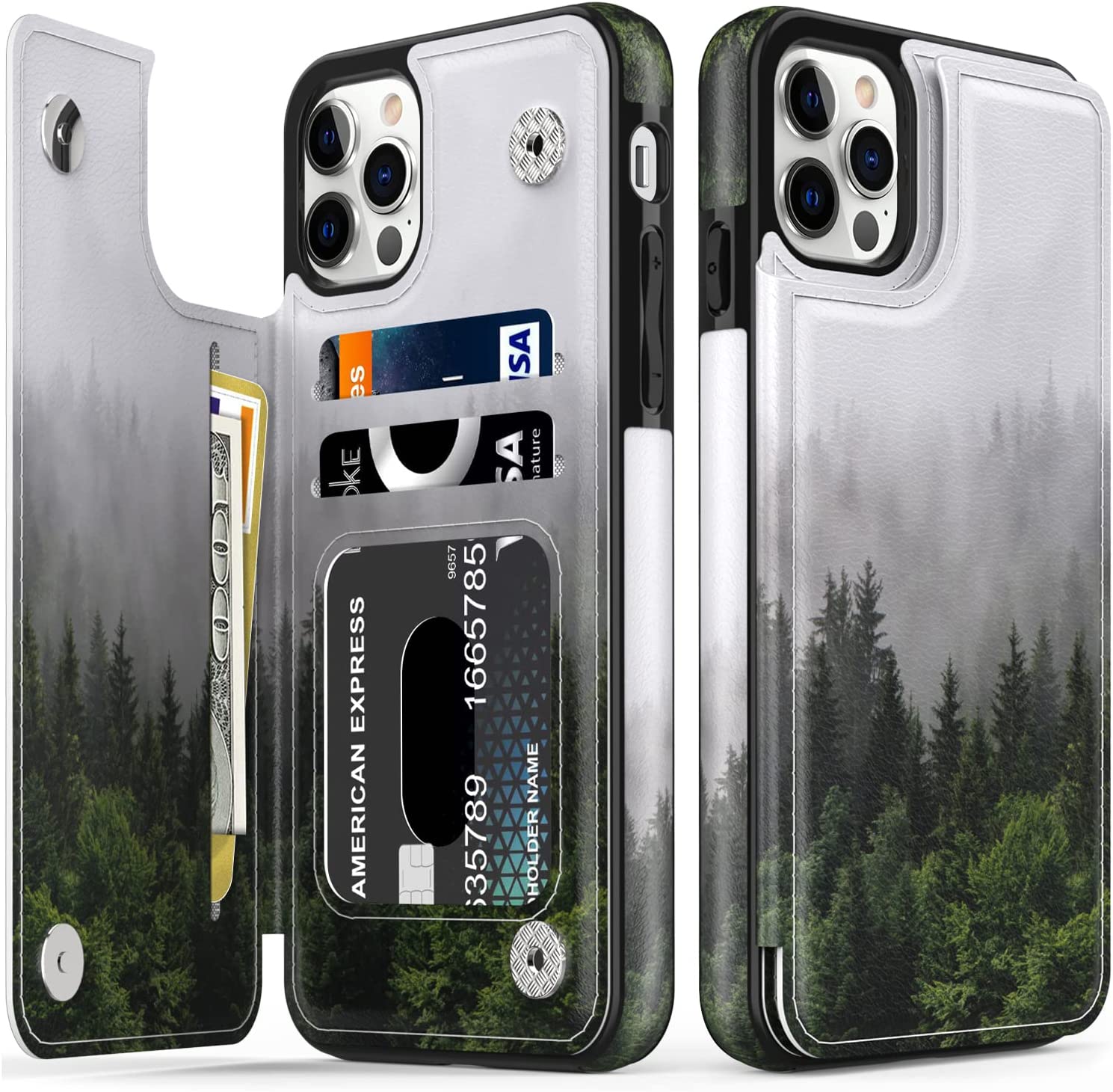 Premium iPhone 14 Pro Max Leather Wallet Case with Card Holder & Flip Cover - Protective Phone Cover for Business & Travel Use