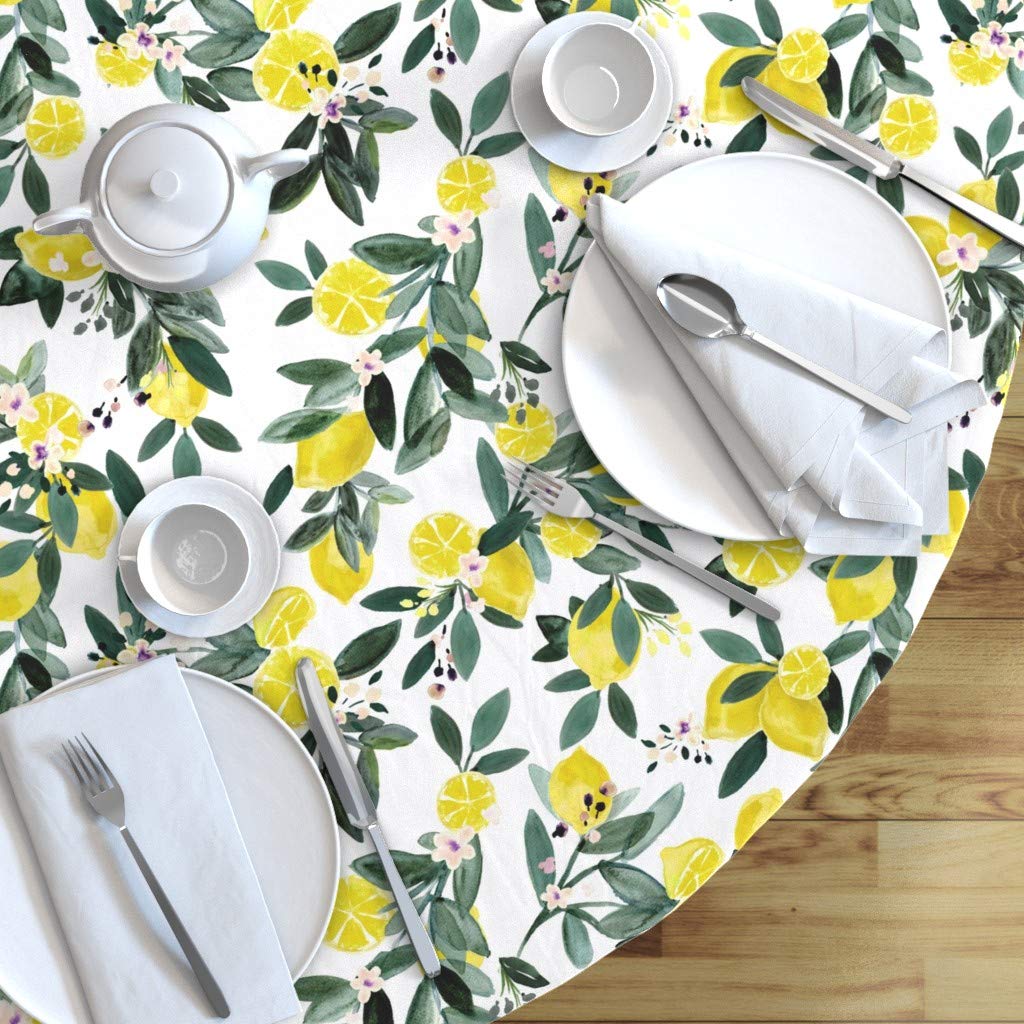 Custom Printed Spoonflower Cotton Sateen Tablecloth 70