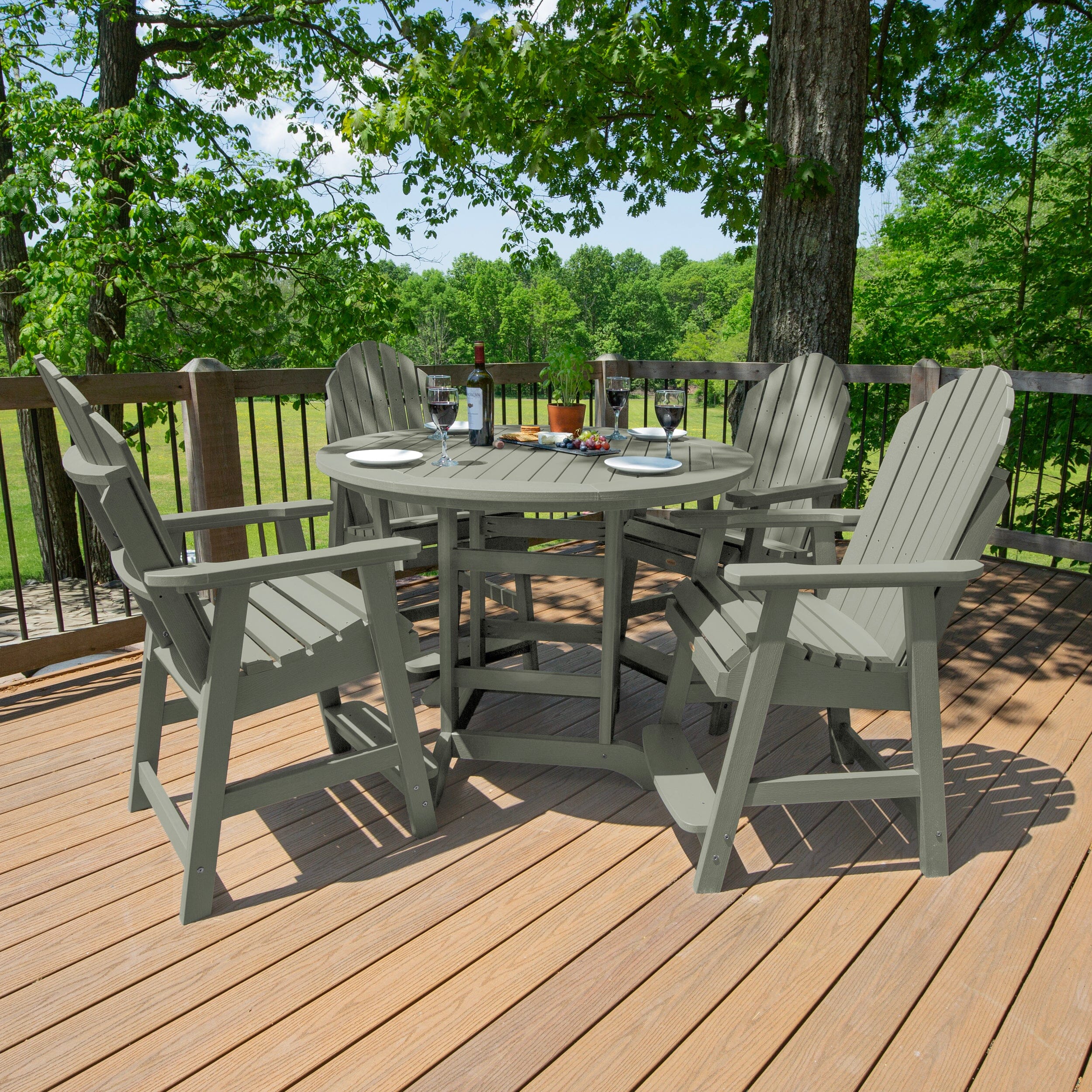 48 Inch Round Counter Height Dining Table Set with 5 Chairs - Perfect for Small Spaces, Kitchens & Breakfast Nooks | Hamilton