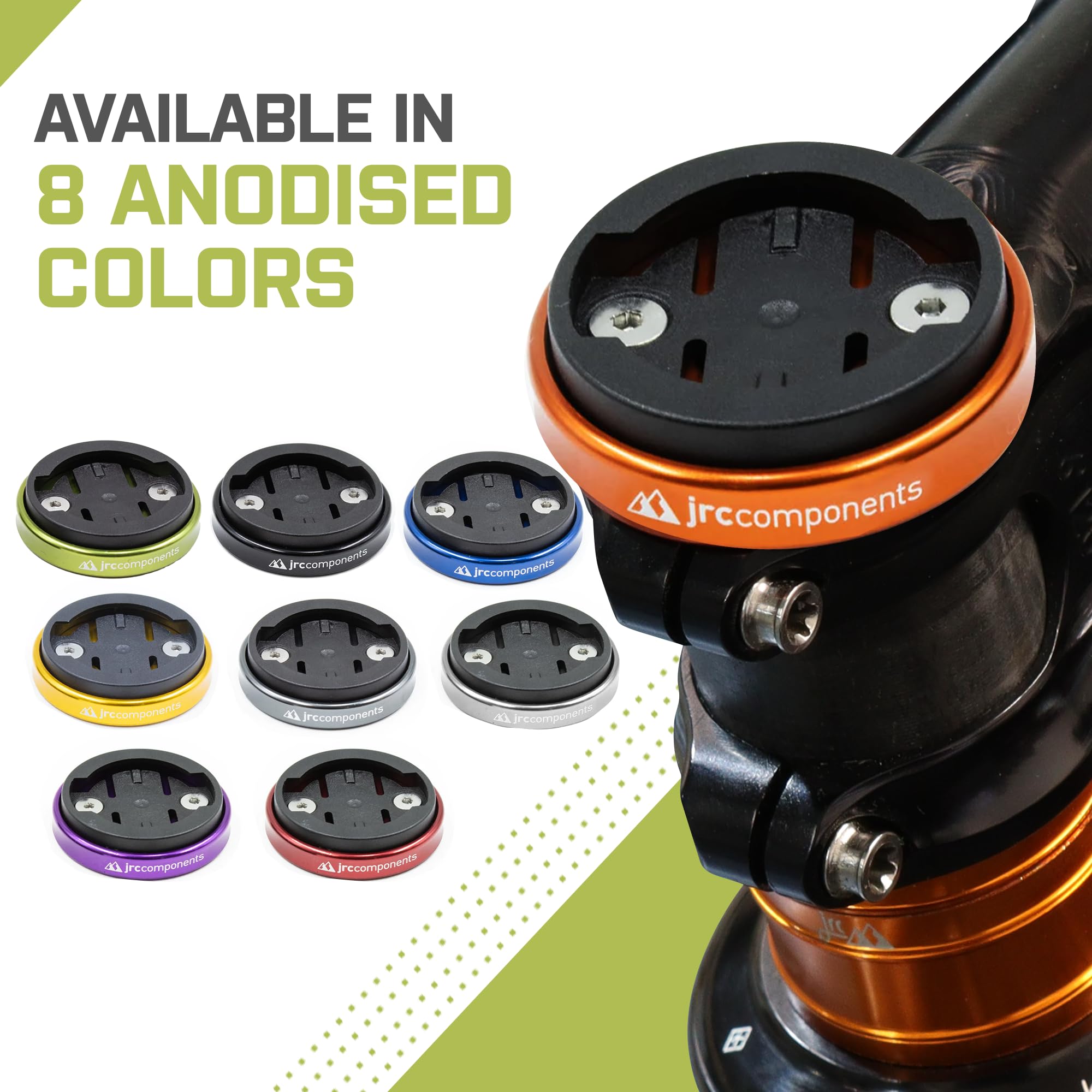 JRC Components Enkei Top Cap Bike Stem Mount for Wahoo Elemnt GPS - Lightweight CNC 6061-T6 Aluminum Bicycle Computer Mount - Compatible with All Wahoo Models & 1-1/8
