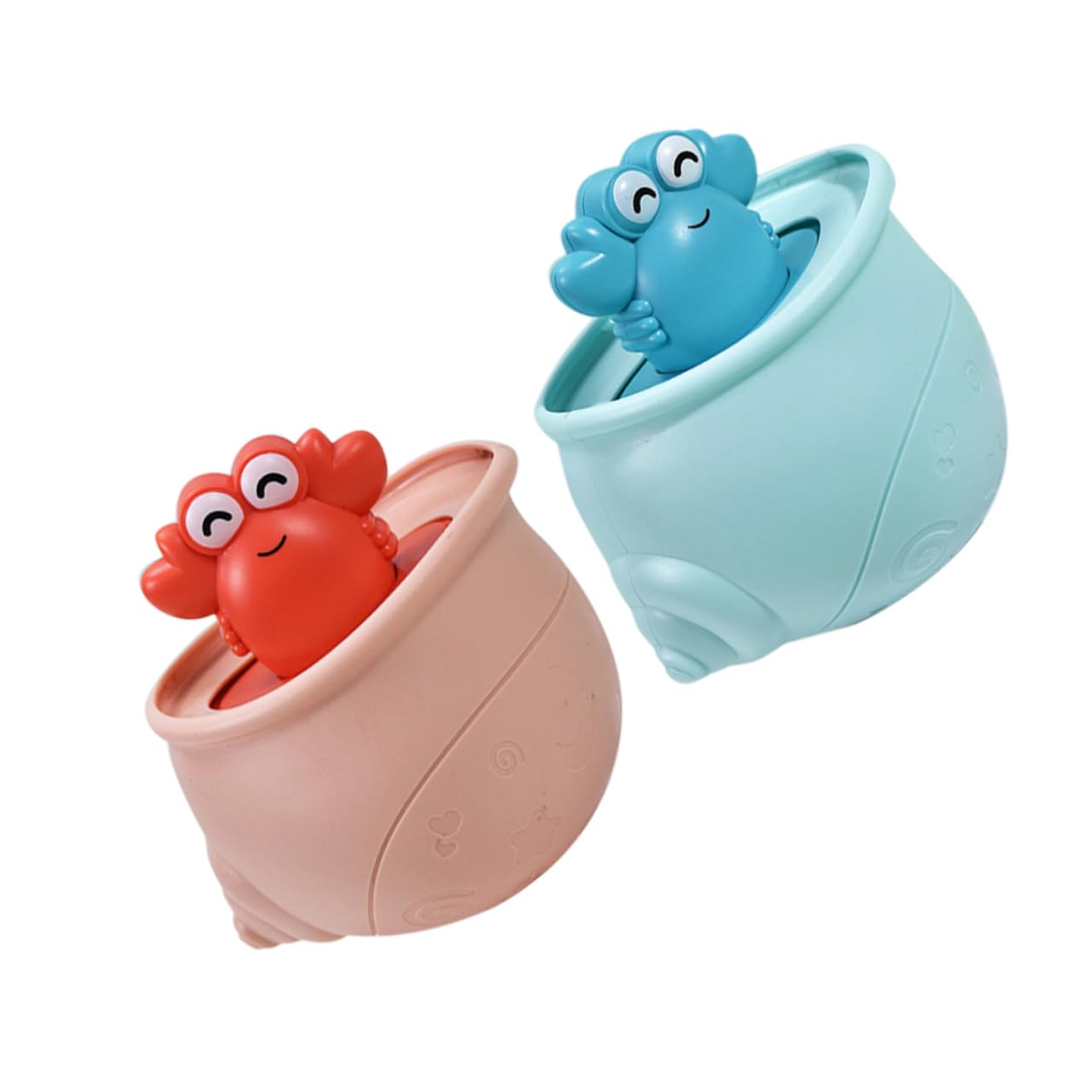 HEMOTON 10-Pack Floating Crab Bath Toys - Wind-Up Ocean Animal Bathtub Toys for Kids, Plastic Water Play Set - Perfect for Pool Parties & Toddler Bath Time Fun
