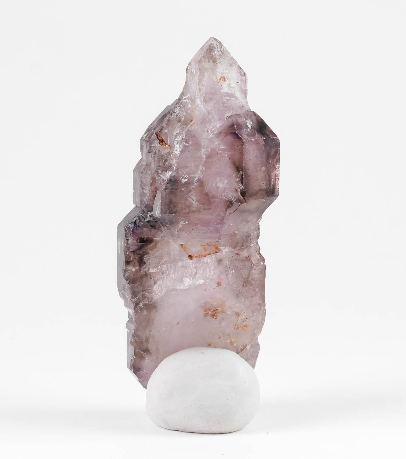 Natural Amethyst with Red Hematite Needles - Raw Crystal Birthstone, Unique Gift for Women & Men, Boho Home Decor | Perfect for Meditation, Healing & Spiritual Practices