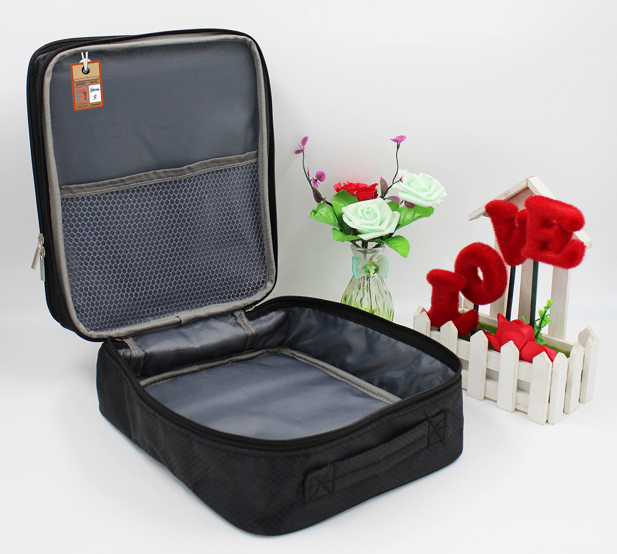 Waterproof Travel Shoe Bags with Zipper - Atorakushon® Fabric Storage Organizer for Men & Women (Black) - Perfect for Gym & Vacation Packing
