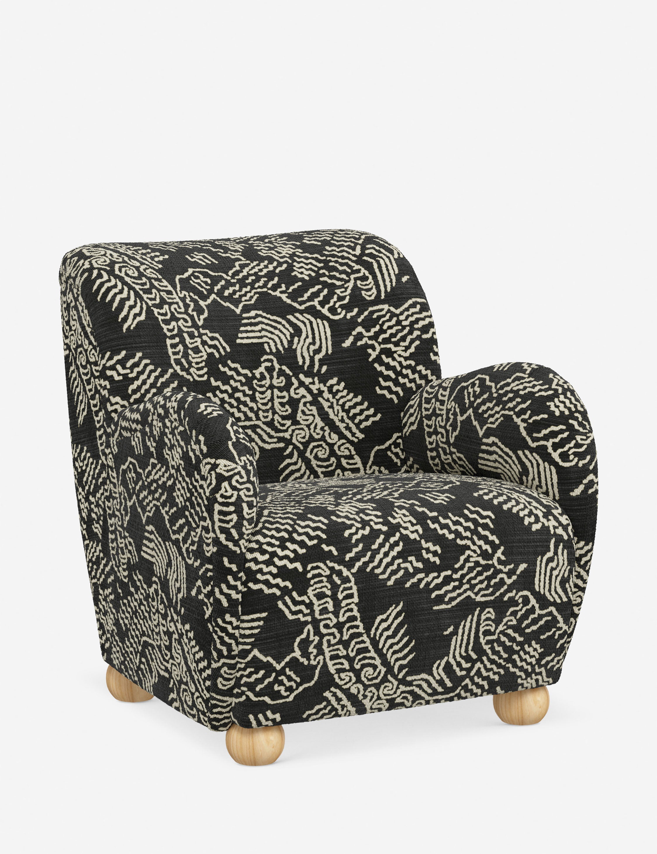 Baird Accent Chair - Modern Upholstered Lounge Chair for Living Room, Bedroom & Office - Stylish Comfortable Reading Chair with Wooden Legs - Perfect for Relaxing, Reading & Decorating Your Home