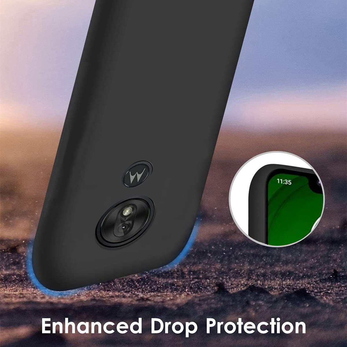 Customized Photo Case for Moto G7 Play & G7 Optimo - Personalized Picture Phone Cover with Shockproof Silicone Protection, Soft Candy Design - Perfect Christmas, Birthday & Thanksgiving Gift for Her/Him - Ideal for Daily Use, Travel & Special Occasions - STYLETiFY Protective Black Phone Case