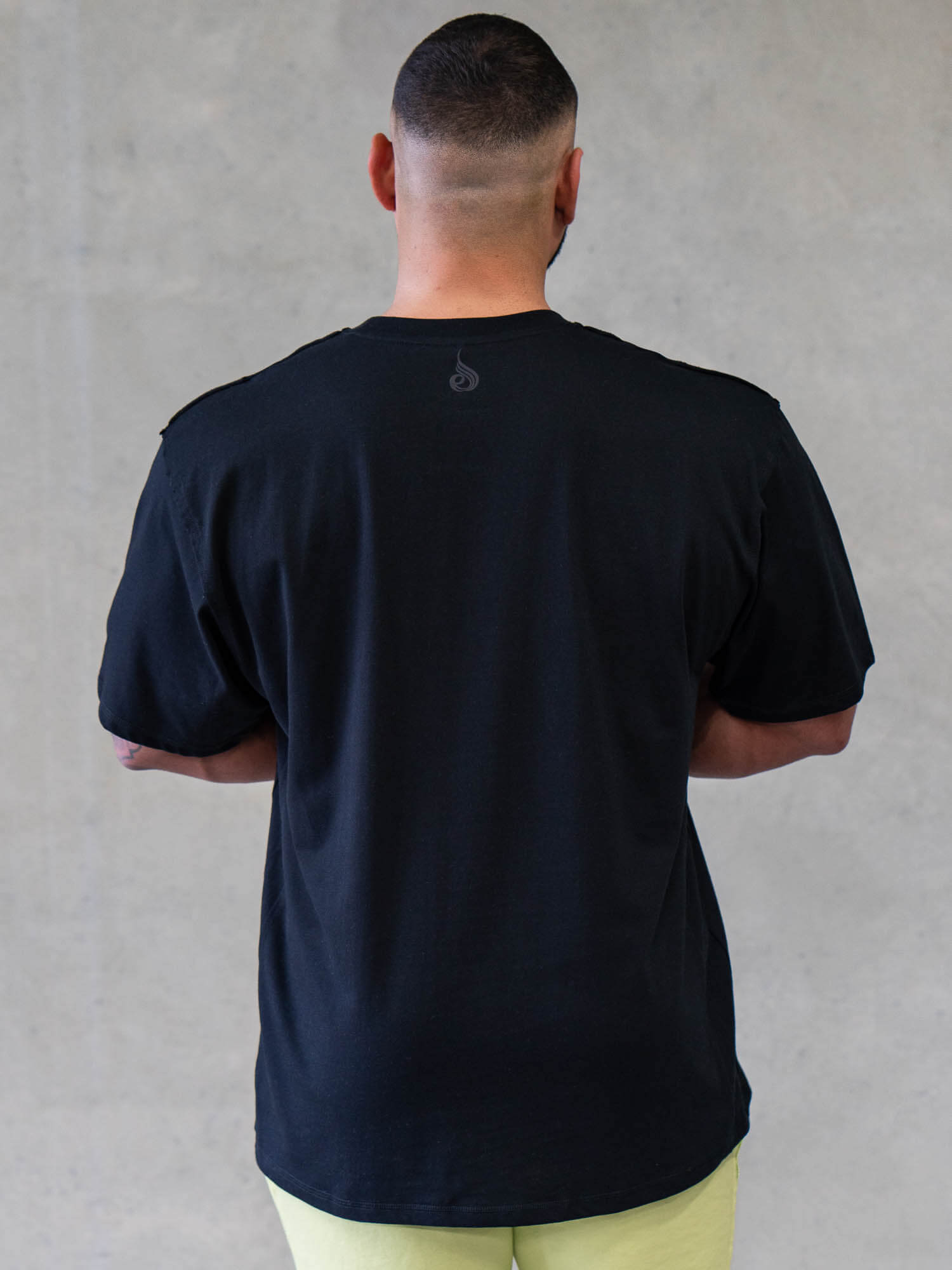 Force Oversized T-Shirt for Men & Women - Black | Comfortable Loose Fit Cotton Tee for Casual Wear, Street Style & Layering