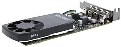 PNY Nvidia Quadro P620 2GB GDDR5 Professional Graphics Card - 4 Mini DisplayPorts, 512 CUDA Cores, 128-Bit, 1.39TFlops | Ideal for CAD, 3D Modeling, Video Editing & 5K Display Support | Renewed (Plain Box)
