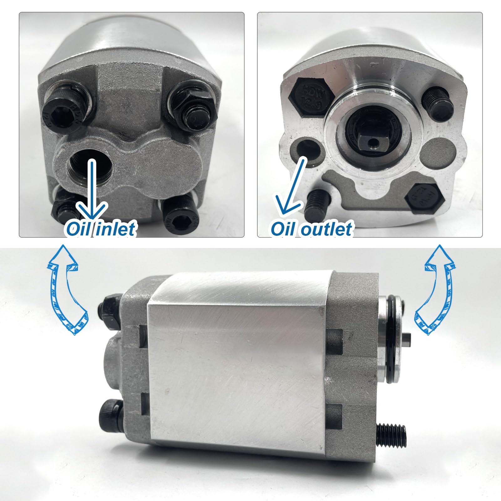 Premium Hydraulic Gear Pump CBK-F4.2 - High Pressure Oil Pump (0.8-8 Displacement) for Hydraulic Power Units & Lifters | Durable, Easy to Install | Ideal for Industrial Machinery, Construction Equipment & Agricultural Applications
