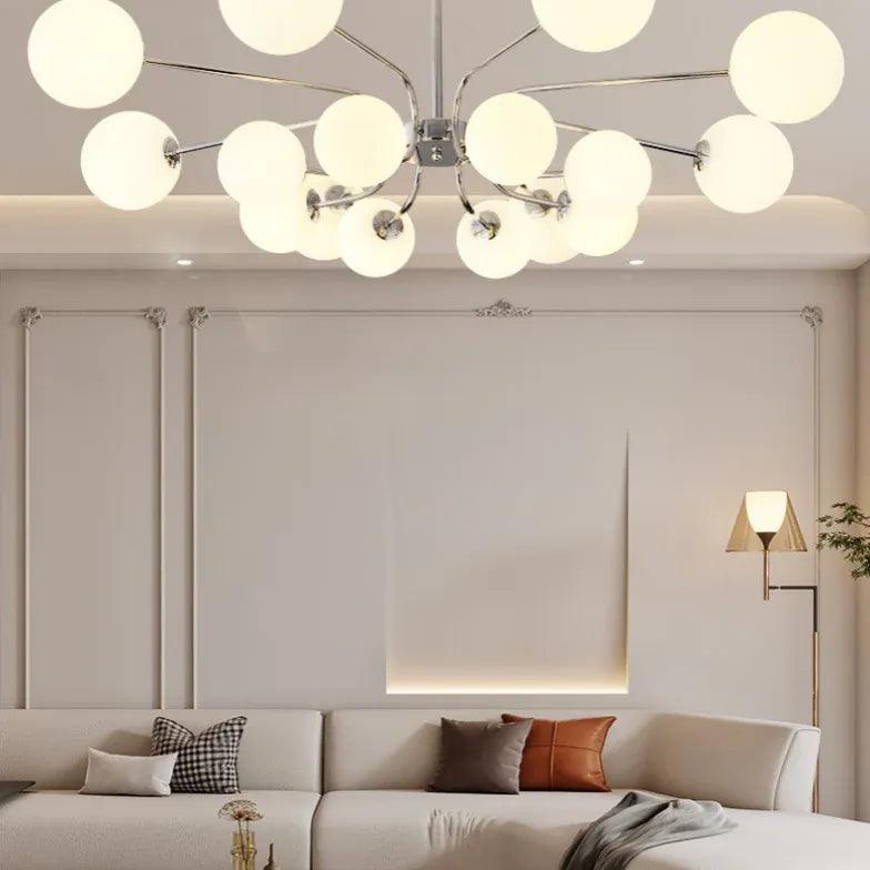 Modern Star Diffusion Chandelier for Living Room - Elegant Ceiling Light Fixture for Dining Room, Bedroom, and Home Decor