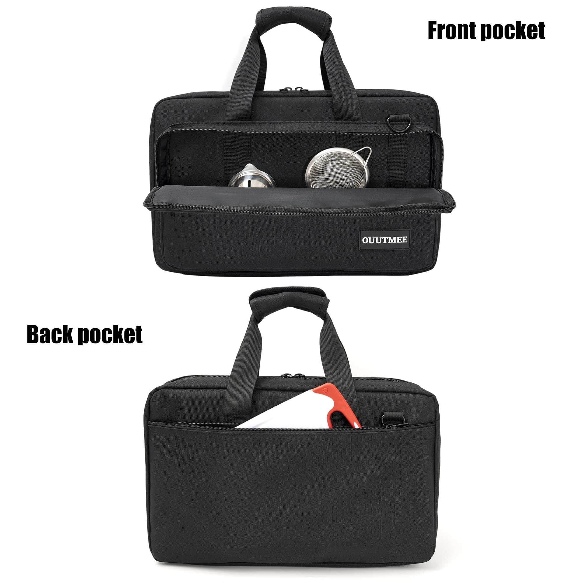 Professional Chef Knife Bag - 25 Pockets Knife Storage Case & Travel Carrier for Kitchen Knives & Utensils | Ideal for Chefs, Cooking Classes & Culinary Travel