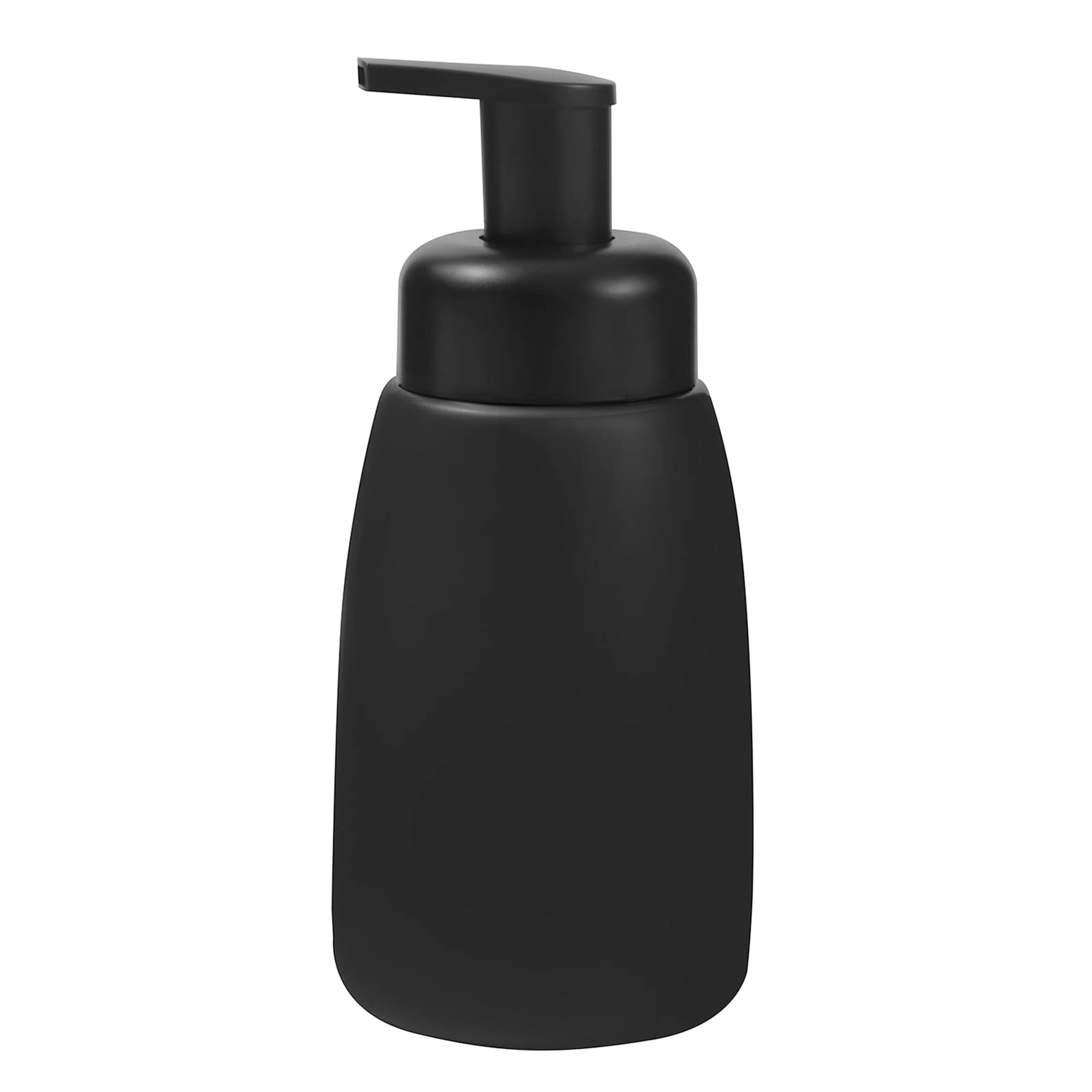 Ceramic Foaming Hand Soap Dispenser - Black Liquid Pump Bottle for Shampoo, Body Wash & Dish Soap | Perfect for Bathroom, Kitchen Sink & Vanity Countertop Organization