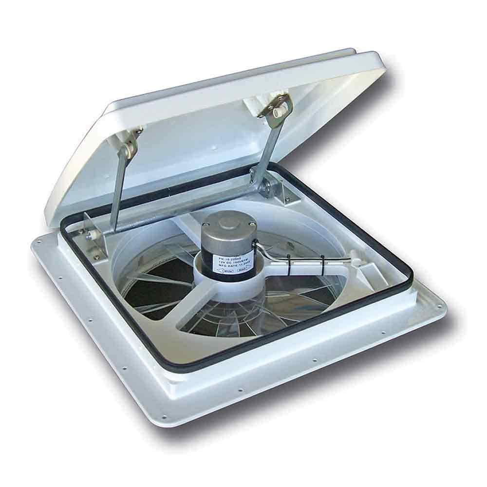 Maxxair 00-04301K White Roof Top MaxxFan with Mounting Tabs - RV & Camper Ventilation Fan for Better Airflow & Comfort