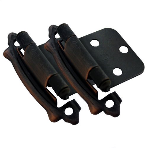 10-Pack Cosmas 17329-ORB Oil Rubbed Bronze Cabinet Hinges - Variable Overlay (20 Hinges Total) - Perfect for Kitchen Cabinets, Bathroom Vanities & Furniture Installation
