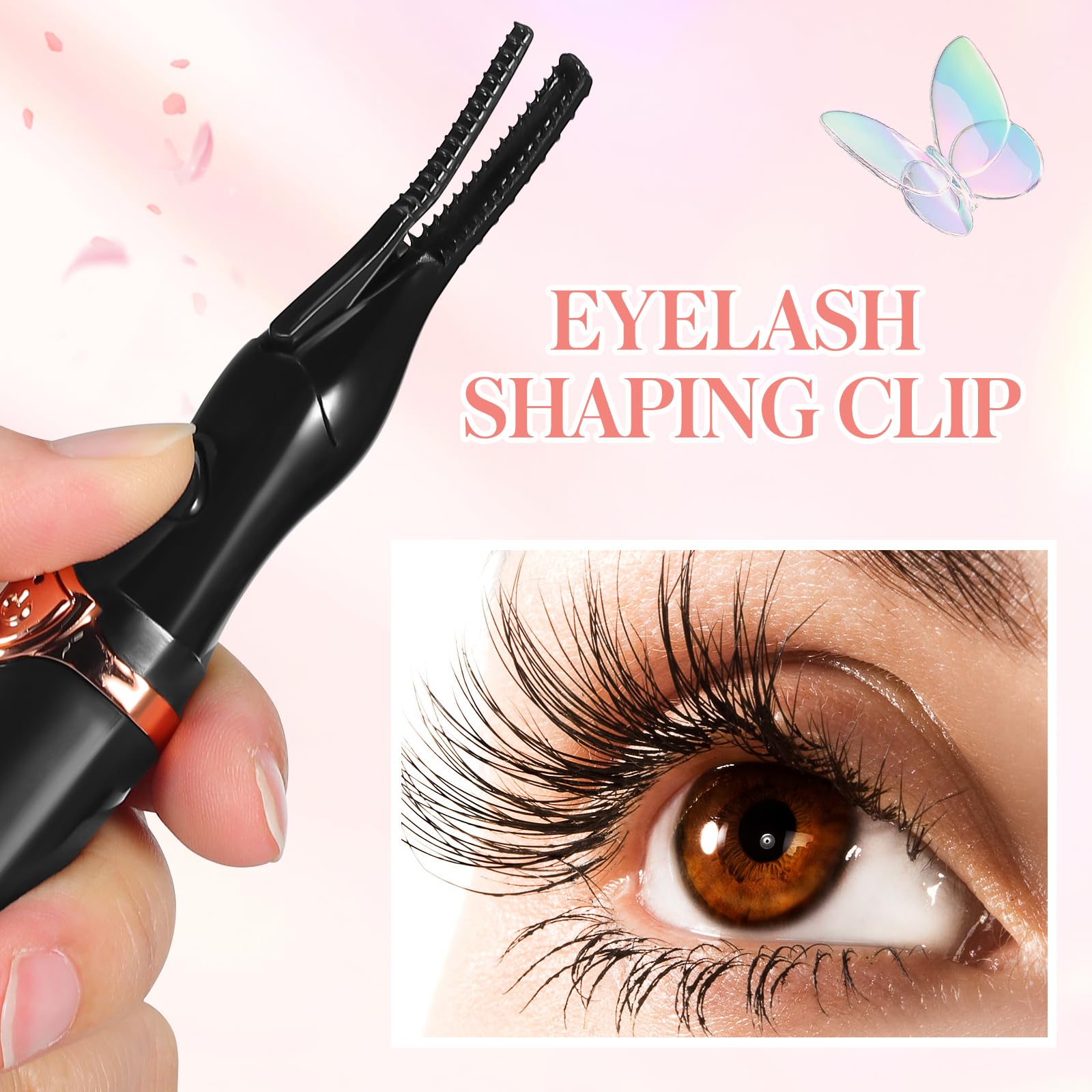 USB Heated Eyelash Curler - Mipcase Electric Lash Curler with Adjustable Temperature for Women | Perfect for Home, Travel & Professional Makeup Application
