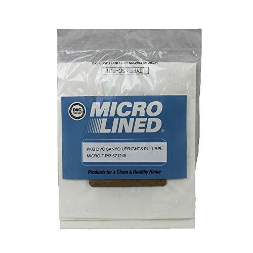 DVC Sanyo Style PU-1 571245 Micro Allergen Vacuum Cleaner Bags - 75 Pack | Made in USA | HEPA Filtration for Dust Mites, Pet Hair & Allergens | Perfect for Allergy Sufferers & Pet Owners