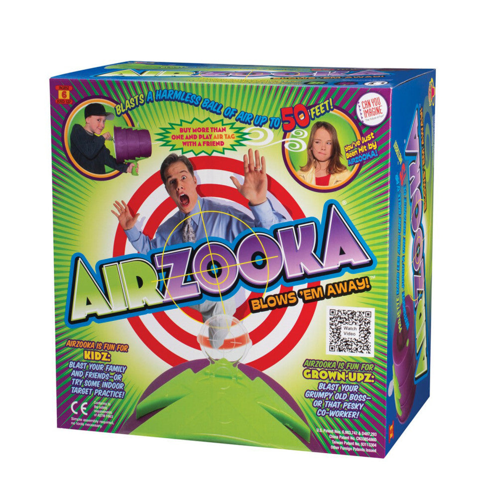 Eco-Friendly Airzooka Air Blaster Toy - Fun Green Air Shooter for Kids & Adults - Perfect for Indoor Games, Outdoor Play & Party Entertainment
