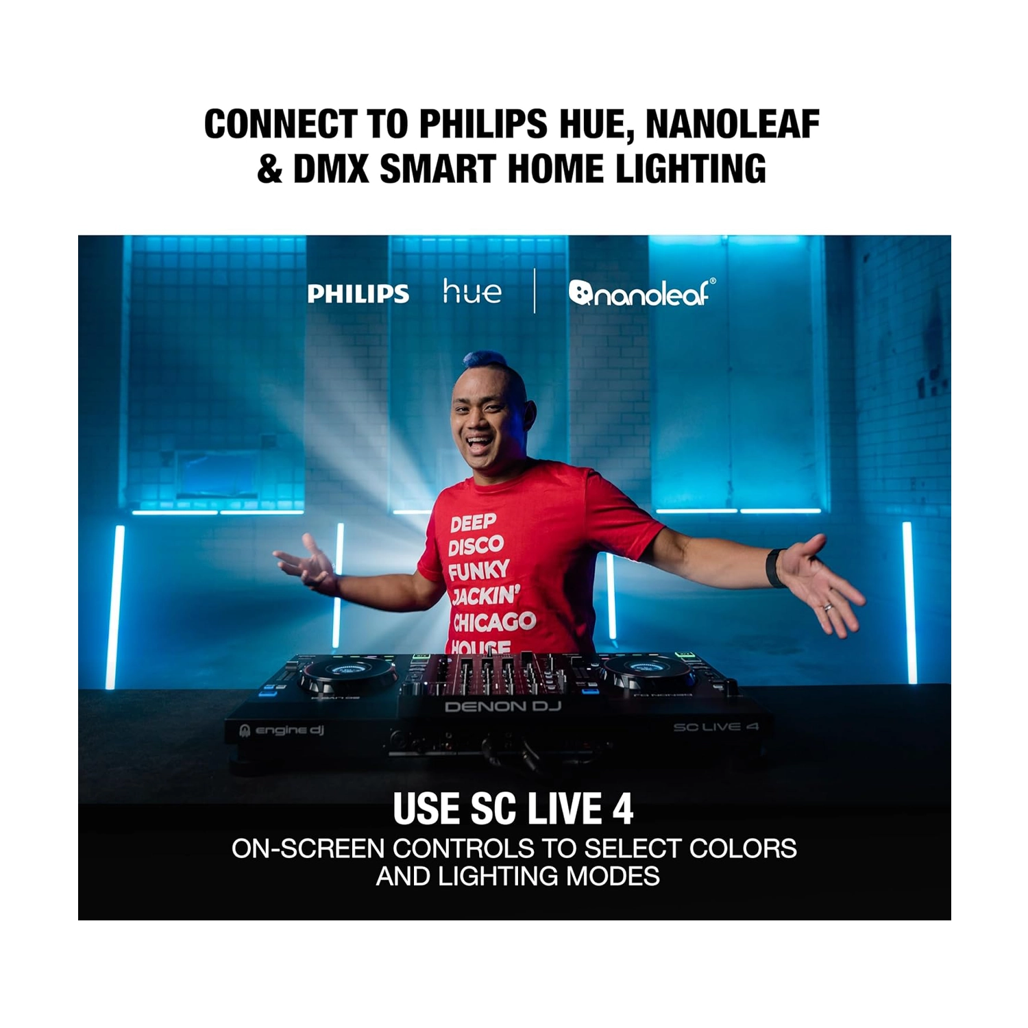 Denon DJ SC Live 4 Standalone DJ Controller - Professional Performance System for Live Shows & Music Production | Perfect for Clubs, Parties & Home Studios